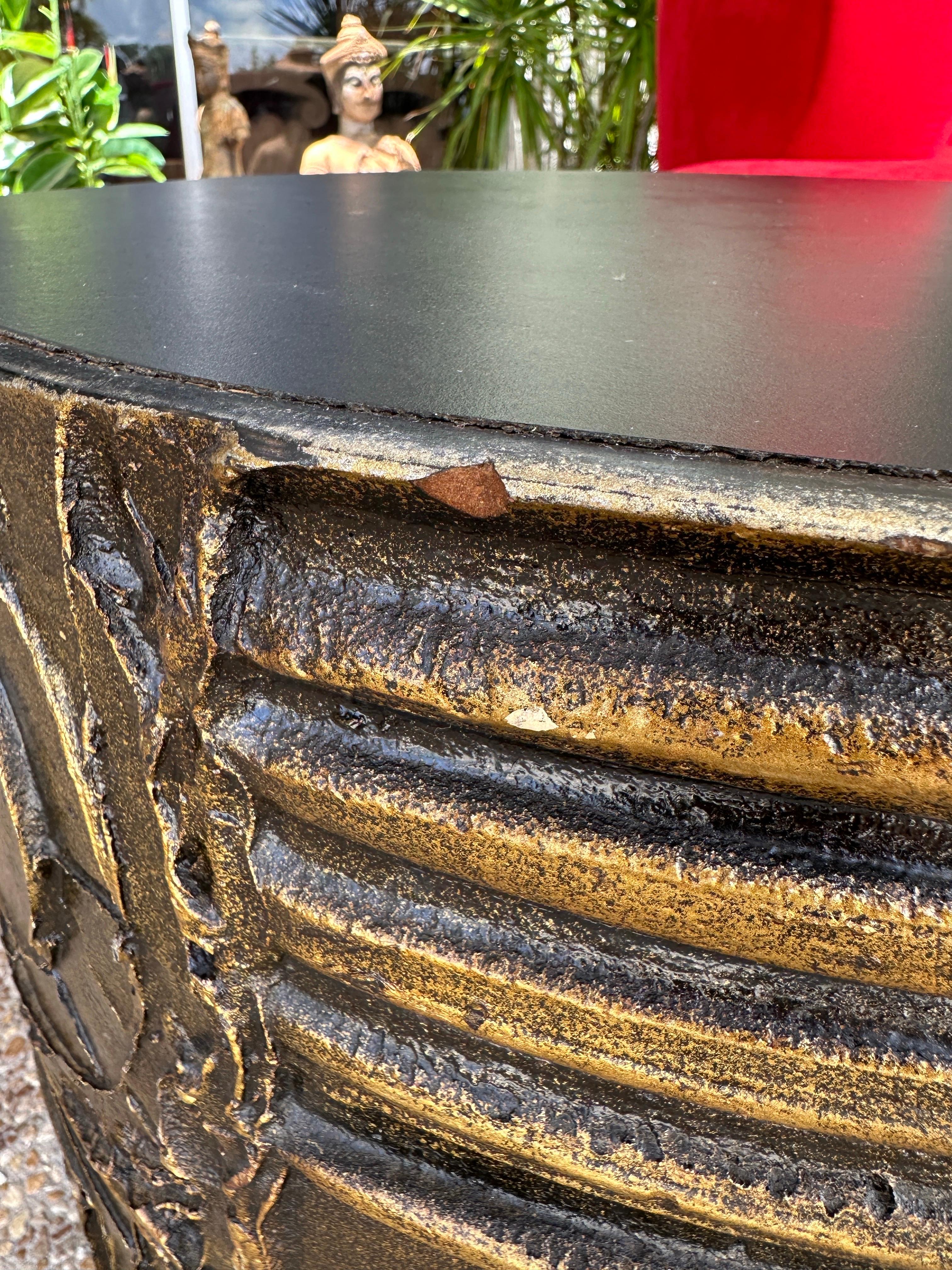 Resin Adrian Pearsall Brutalist Drum Table For Sale