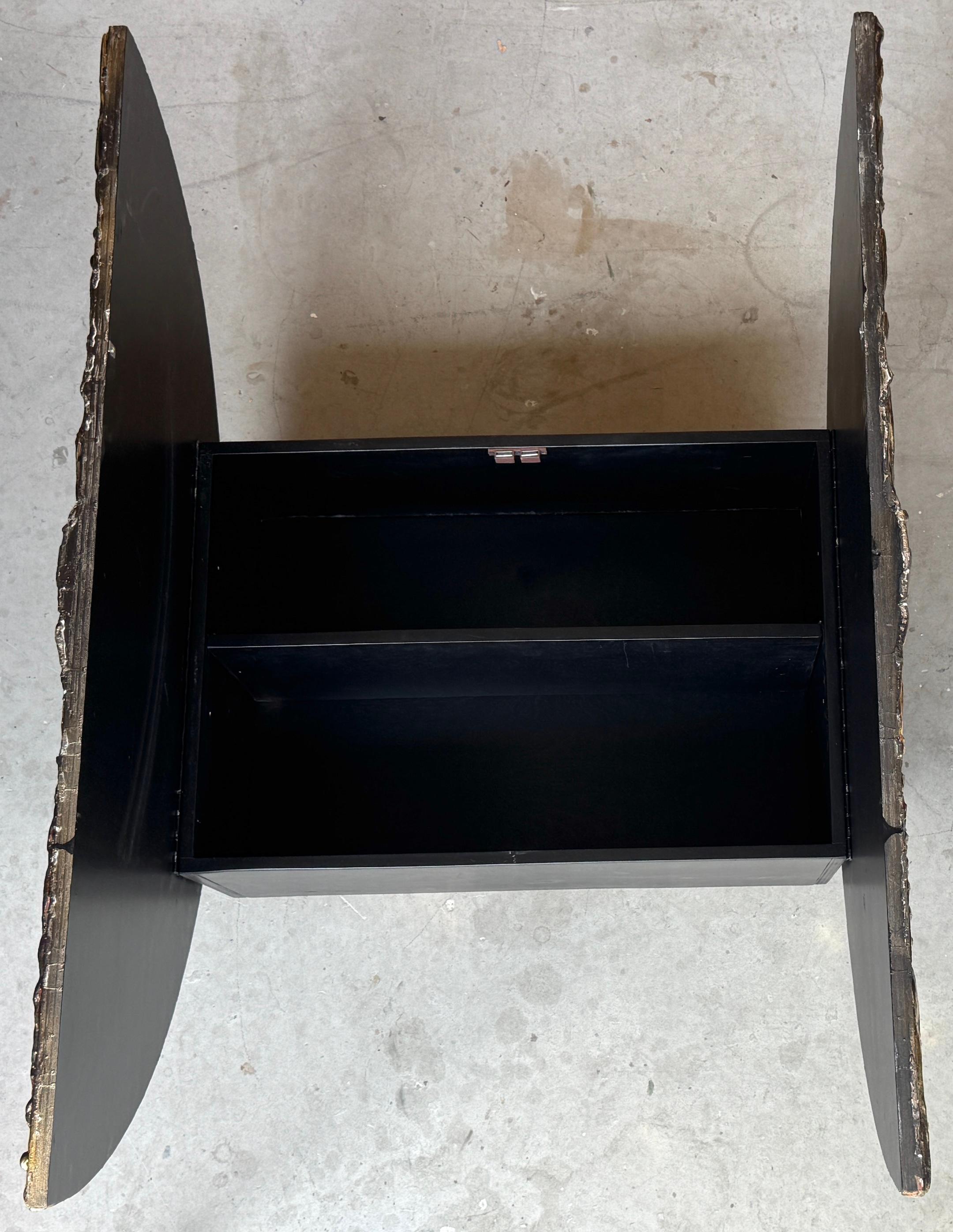 Blackened Adrian Pearsall Brutalist Hanging Disc Bar for Craft Associates For Sale