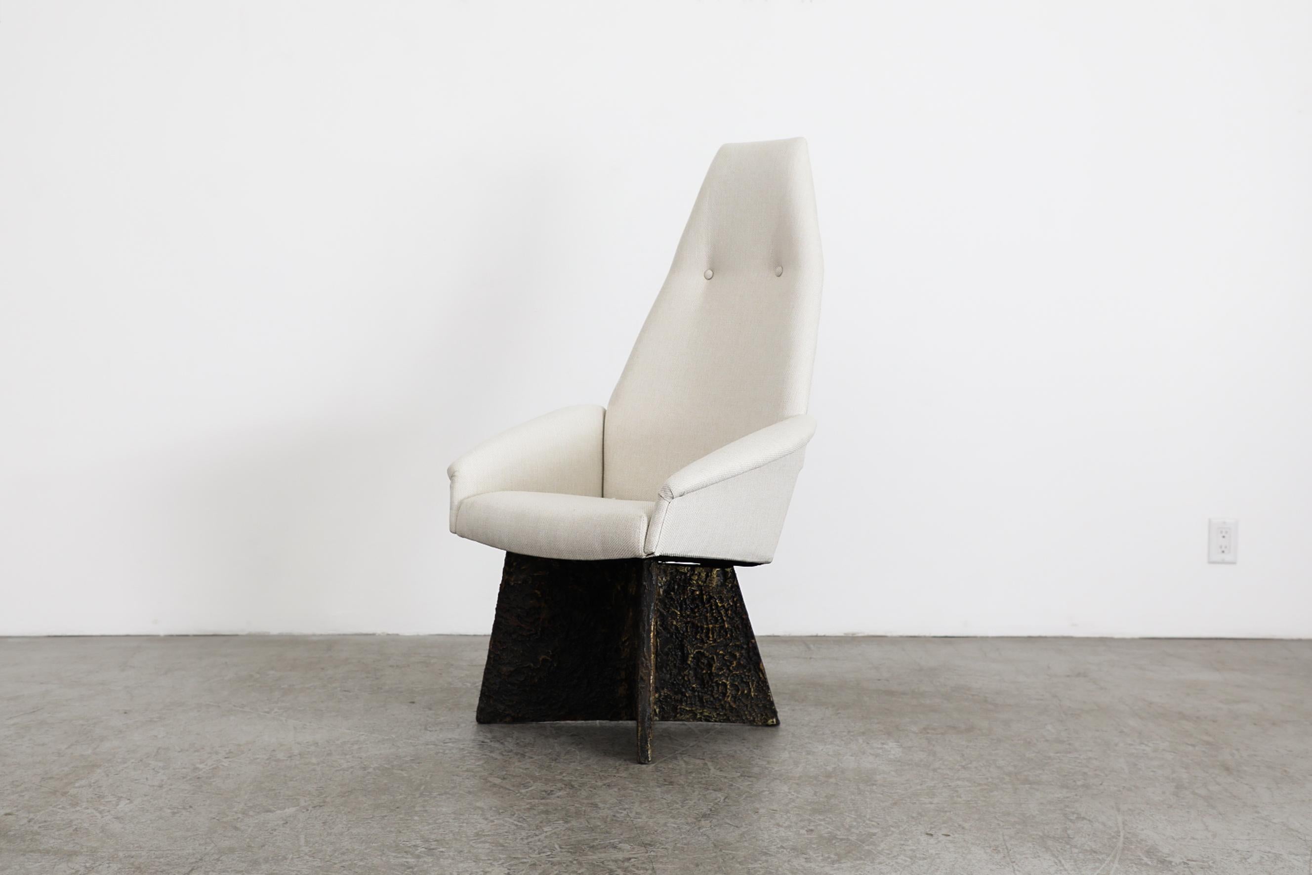 Mid-Century Modern Adrian Pearsall Brutalist Highback Chair