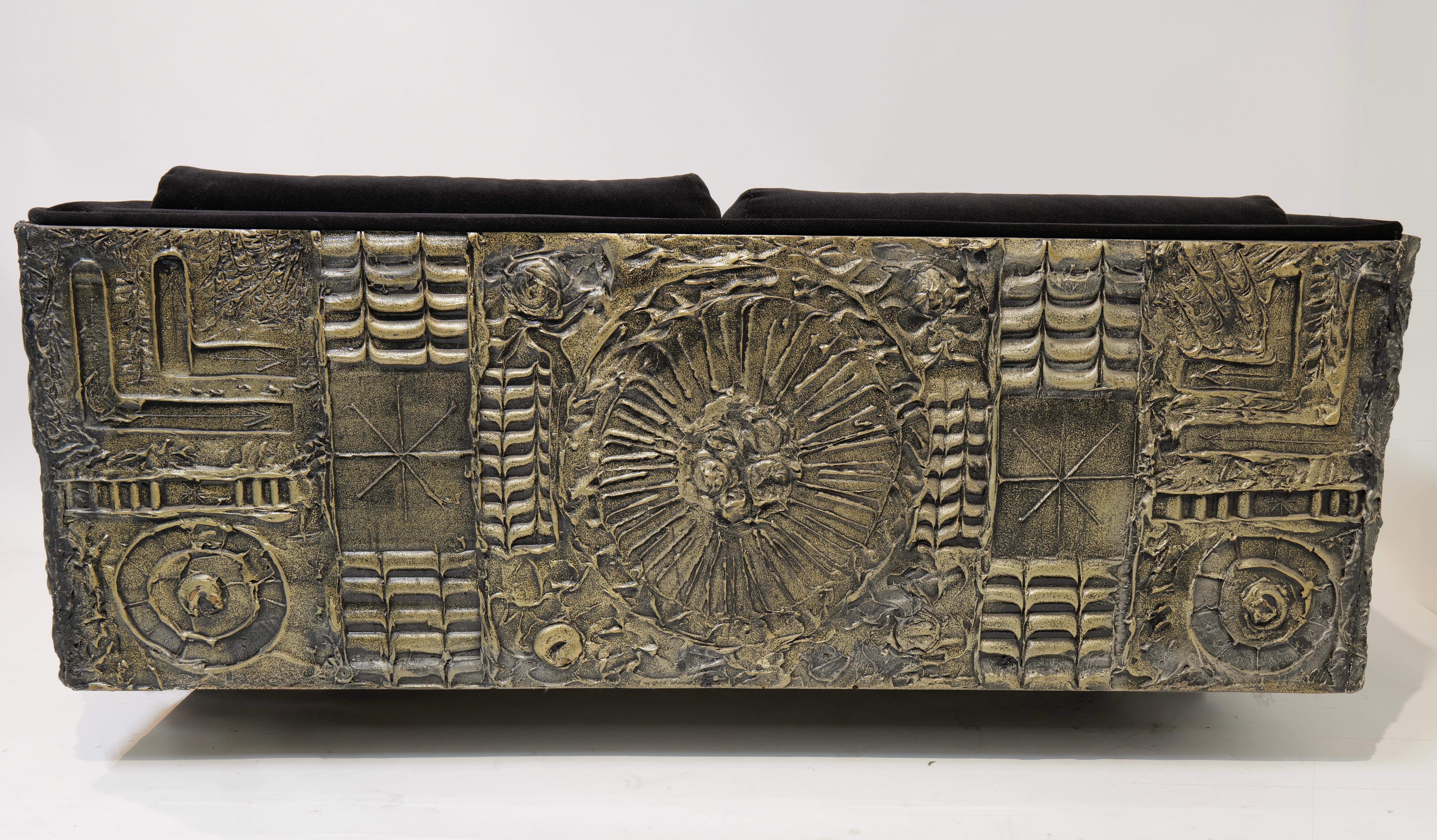 Adrian Pearsall Brutalist-Inspired Two-Cushion Sofa (1 of 2) For Sale 7