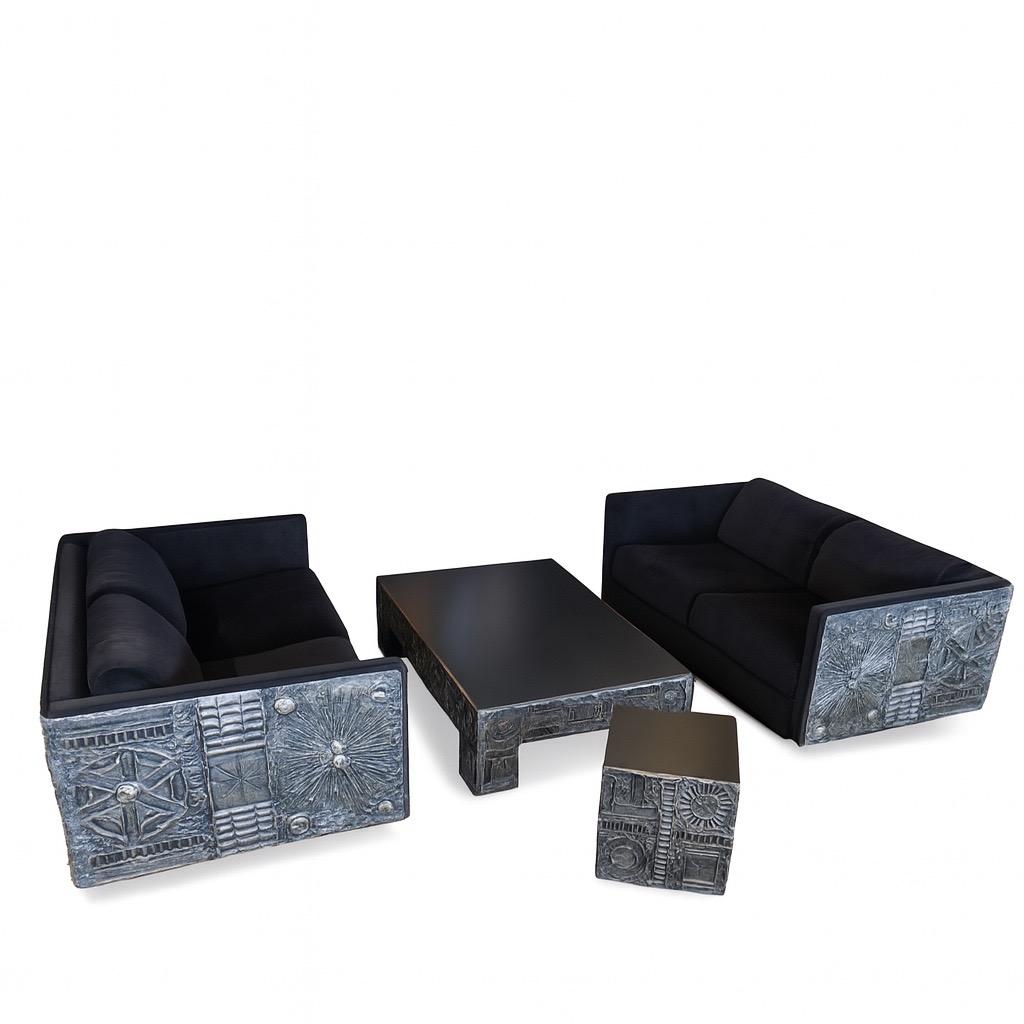 Upholstery Adrian Pearsall Brutalist-Inspired Two-Cushion Sofa (1 of 2) For Sale