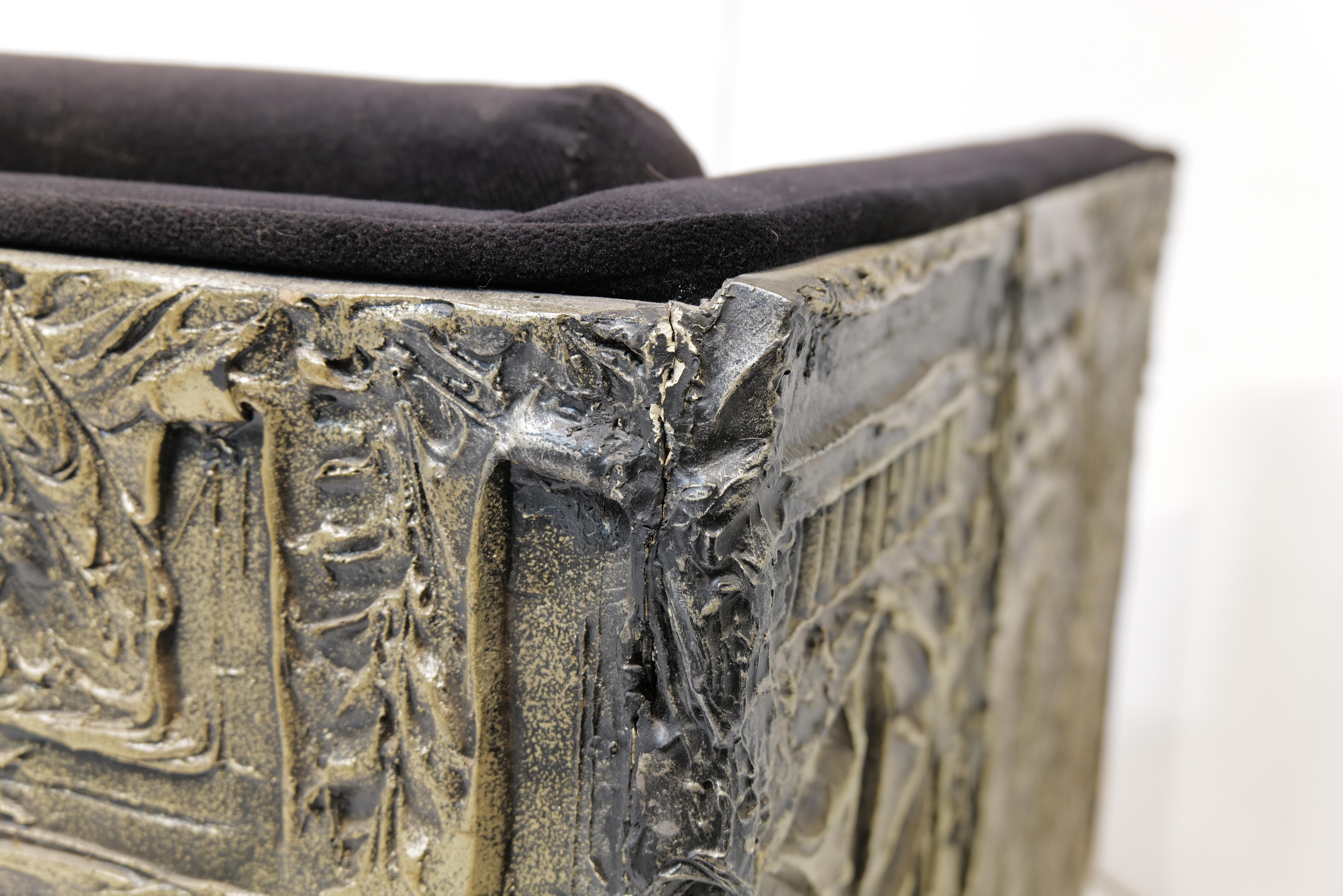 Adrian Pearsall Brutalist-Inspired Two-Cushion Sofa (1 of 2) For Sale 1