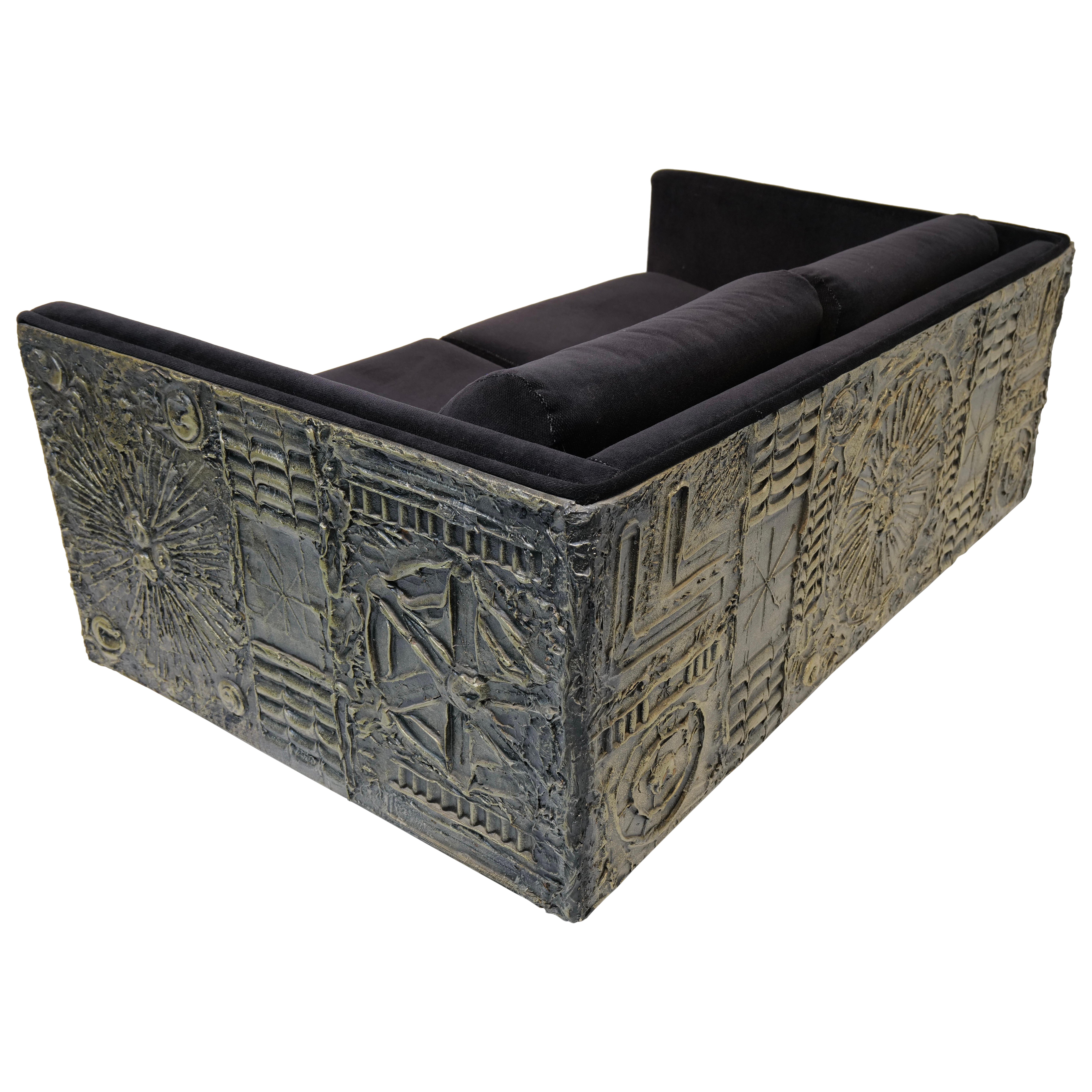 Adrian Pearsall Brutalist-Inspired Two-Cushion Sofa (1 of 2) For Sale