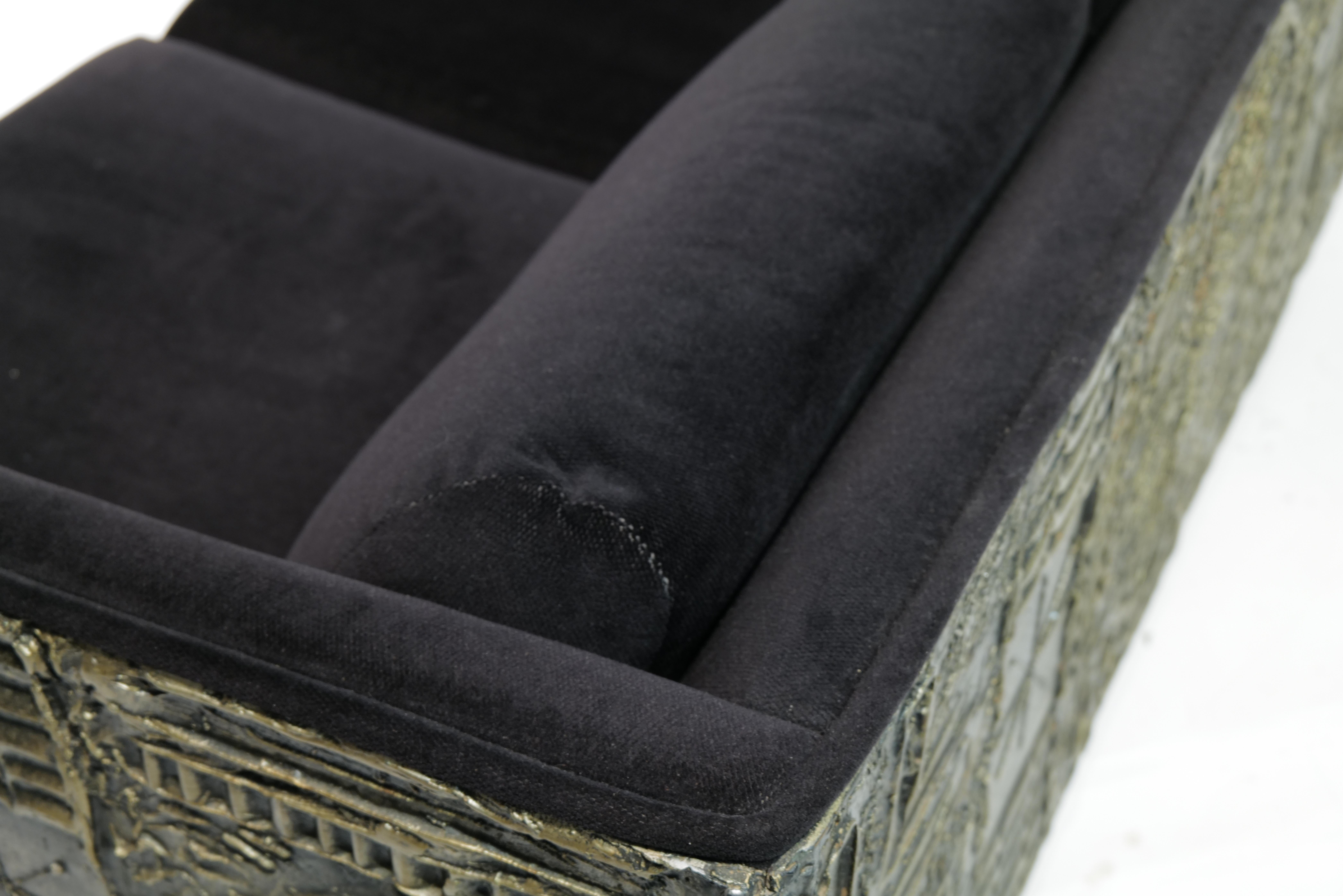 Adrian Pearsall Sofá Loveseat de dos cojines de inspiración brutalista (2 de 2) en venta 4