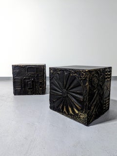 Adrian Pearsall Brutalist  "Sculptura" Cube Tables