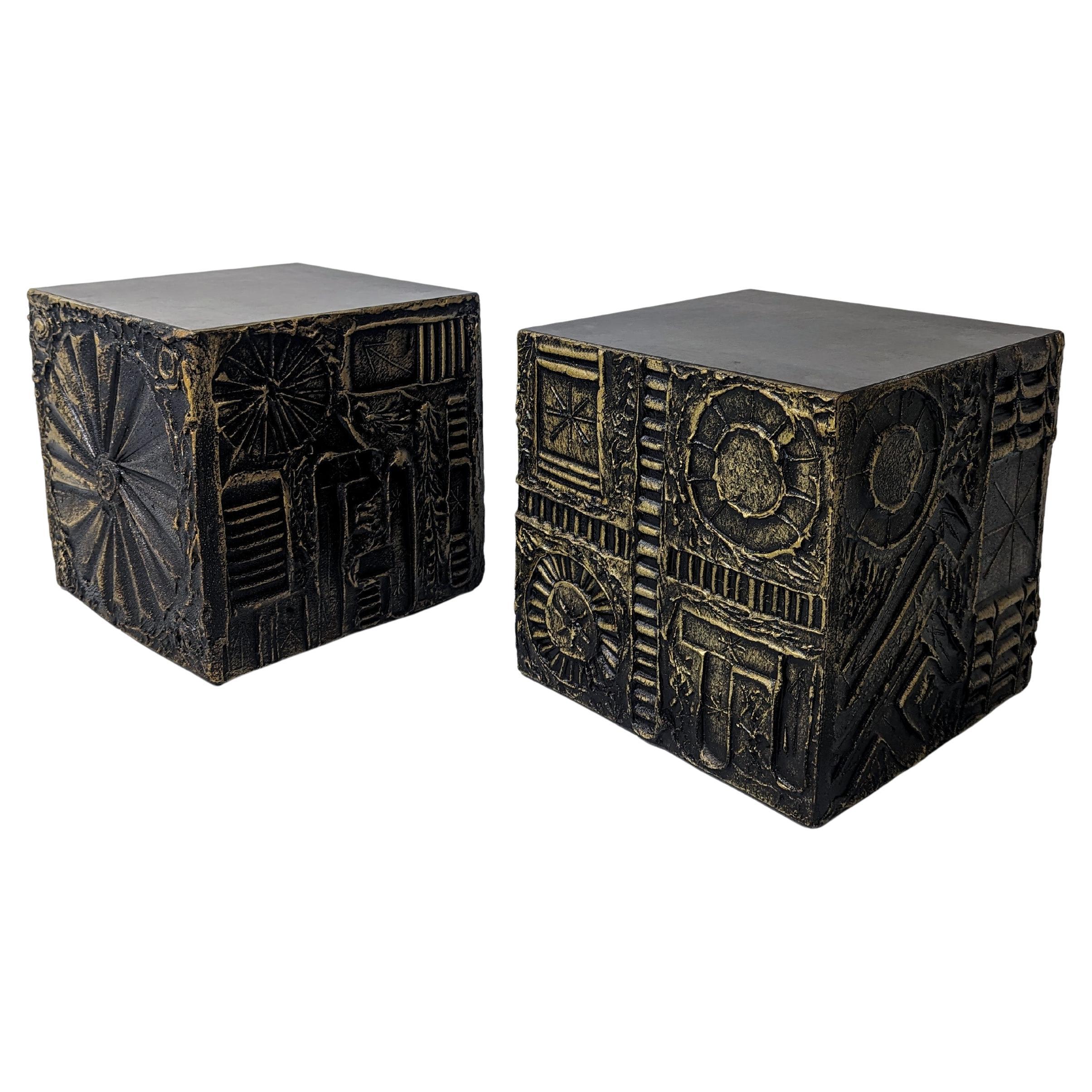 Adrian Pearsall Brutalist  "Sculptura" Cube Tables