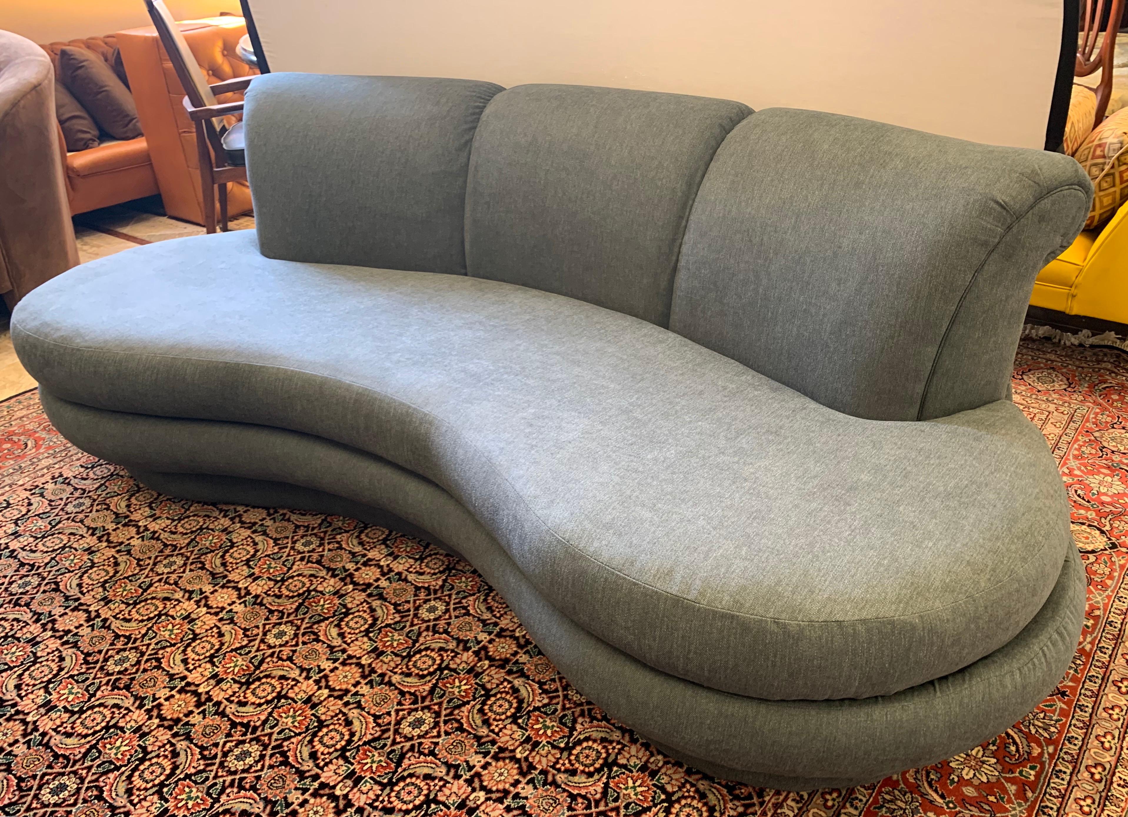 Adrian Pearsall Cloud Sofa for Comfort Designs Newly Upholstered in Slate Gray 7