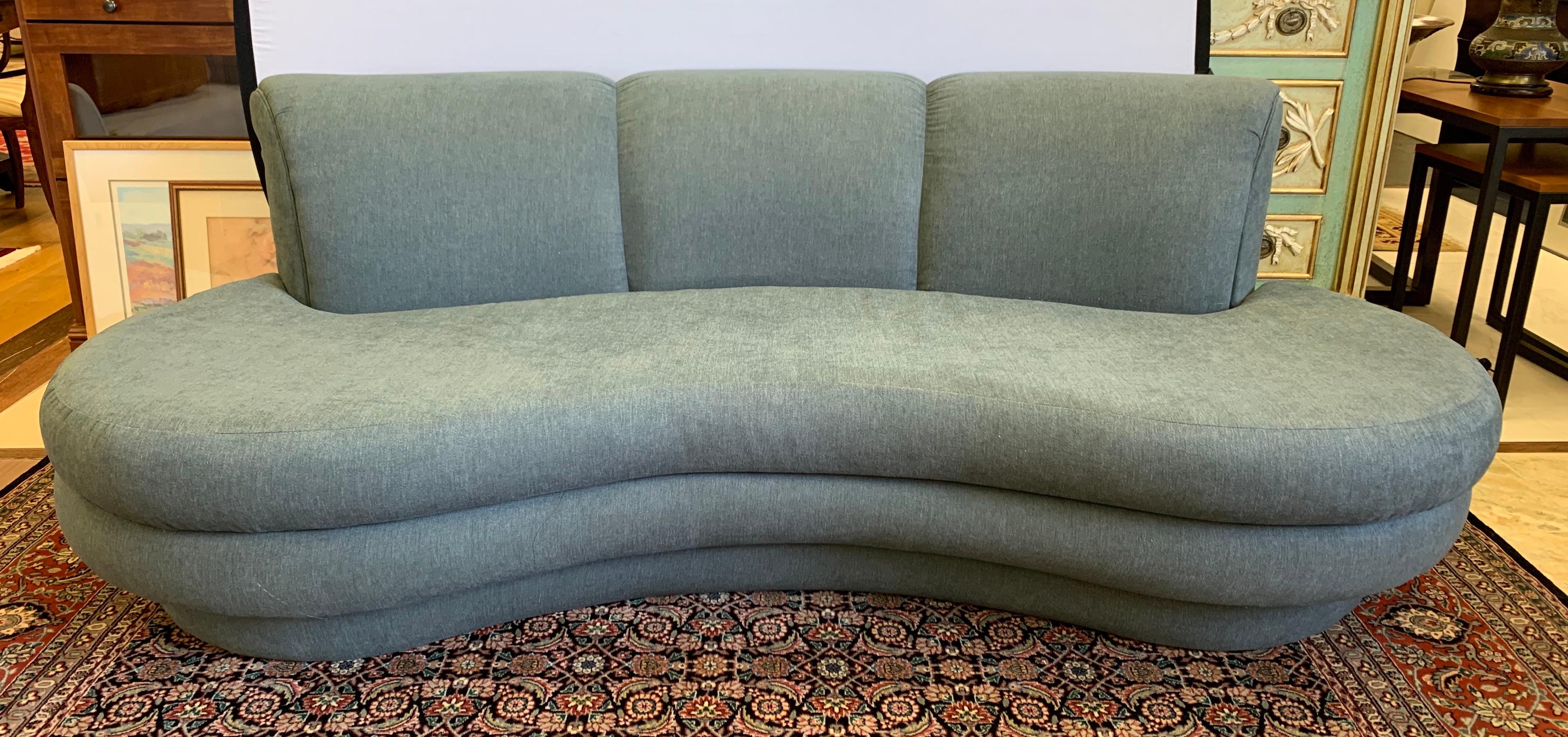Mid-Century Modern Adrian Pearsall Cloud Sofa for Comfort Designs Newly Upholstered in Slate Gray