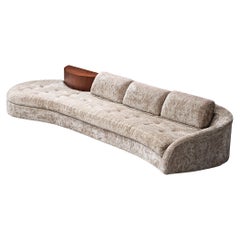Adrian Pearsall Cloud Sofa in Fabric and Walnut