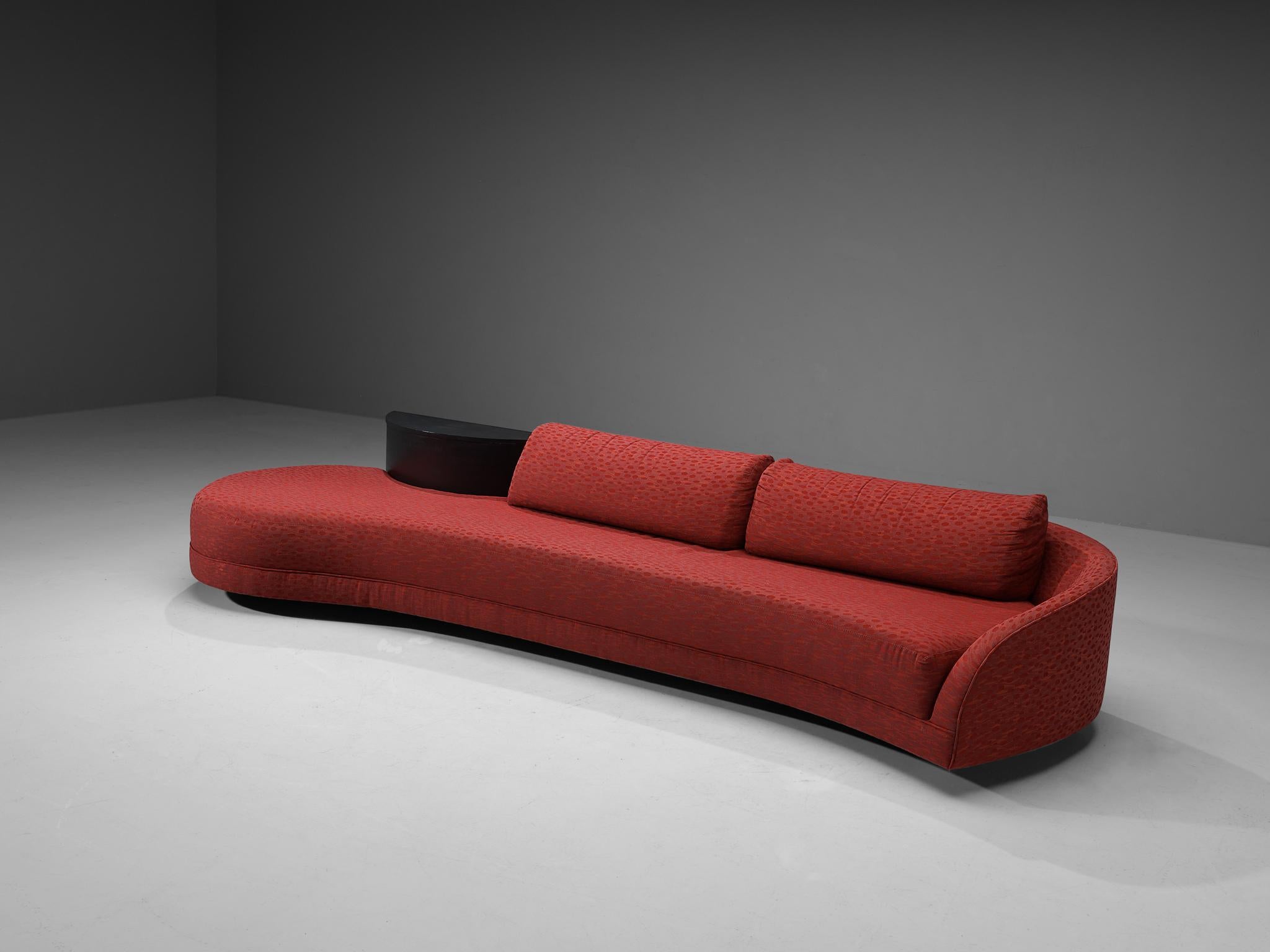 Mid-Century Modern Adrian Pearsall 'Cloud' Sofa in Illustrative Red Fabric For Sale