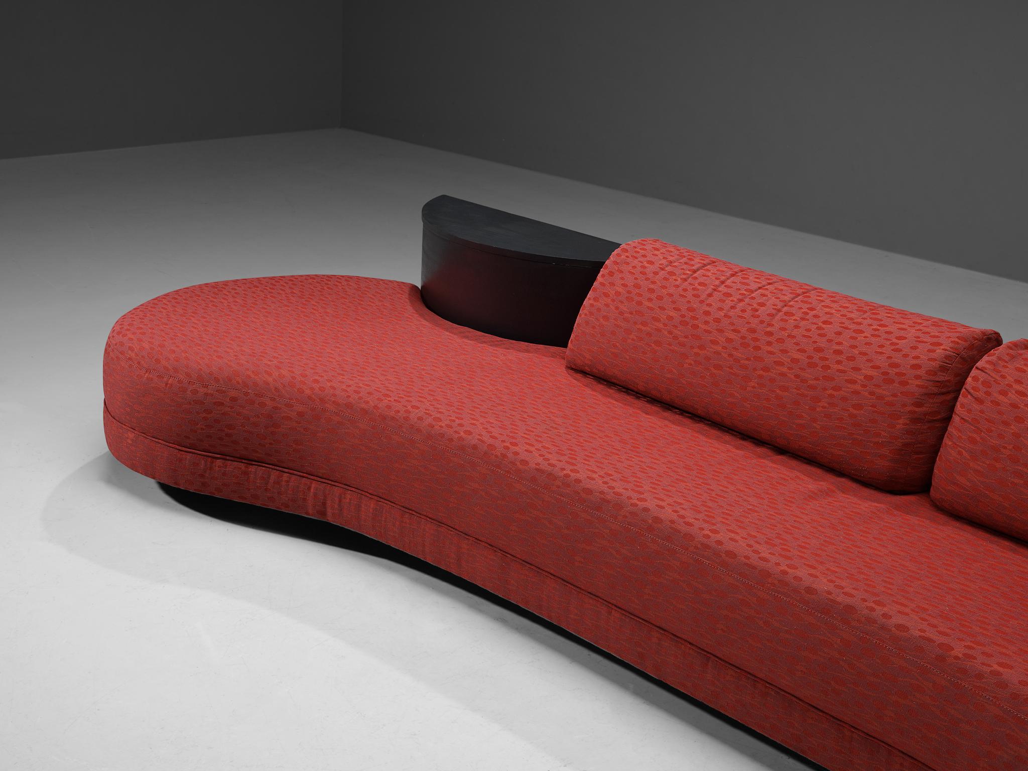 Adrian Pearsall: Sofa „Cloud“ aus rotem illustriertem Stoff im Angebot 3