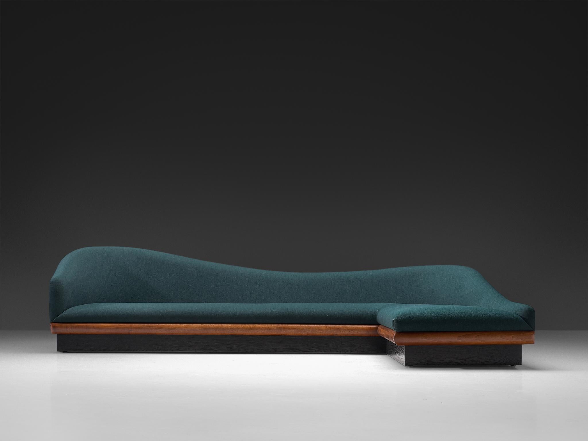 Adrian Pearsall 'Cloud' Sofa in Walnut For Sale 1