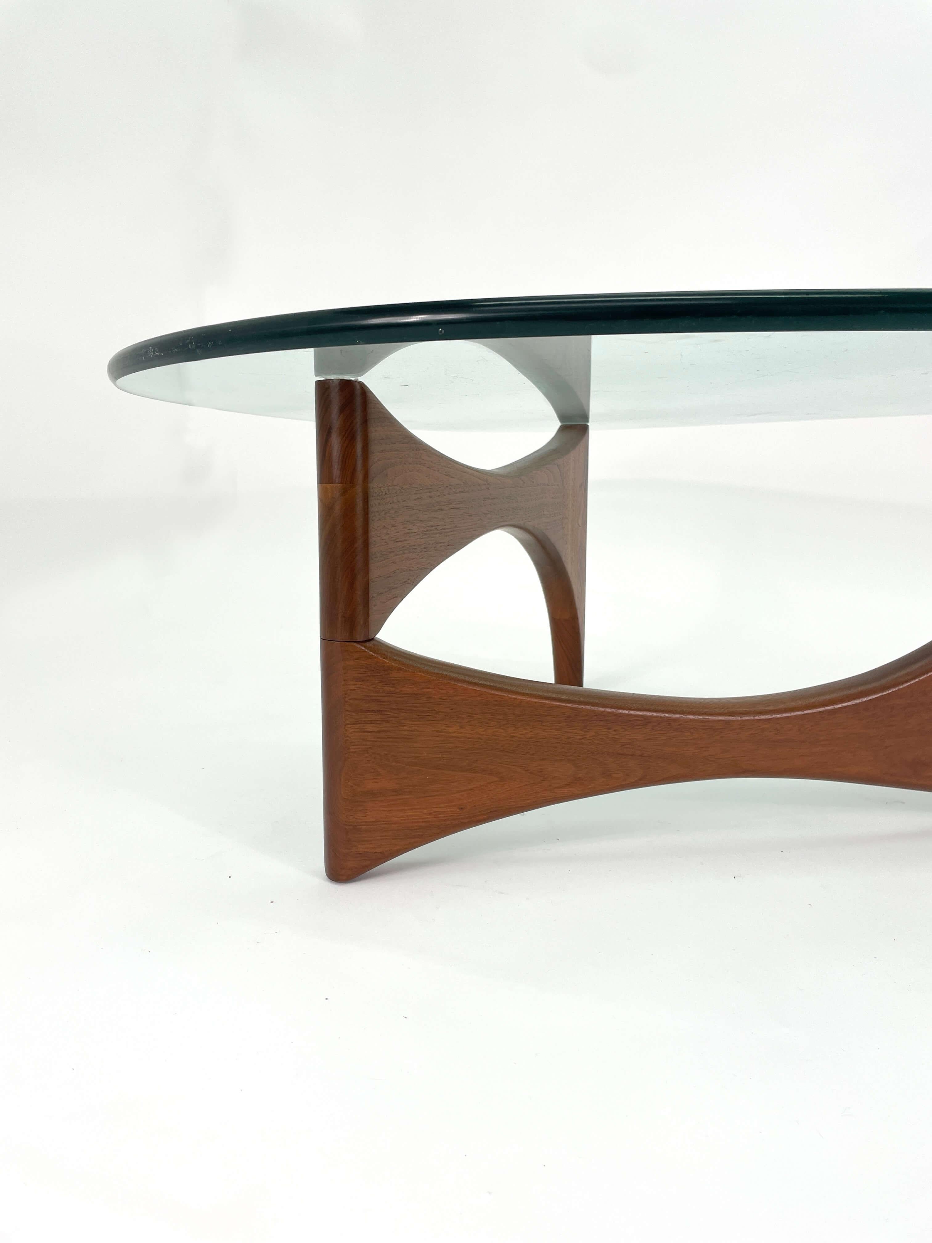 Mid-Century Modern Adrian Pearsall Coffee Table in Solid Walnut