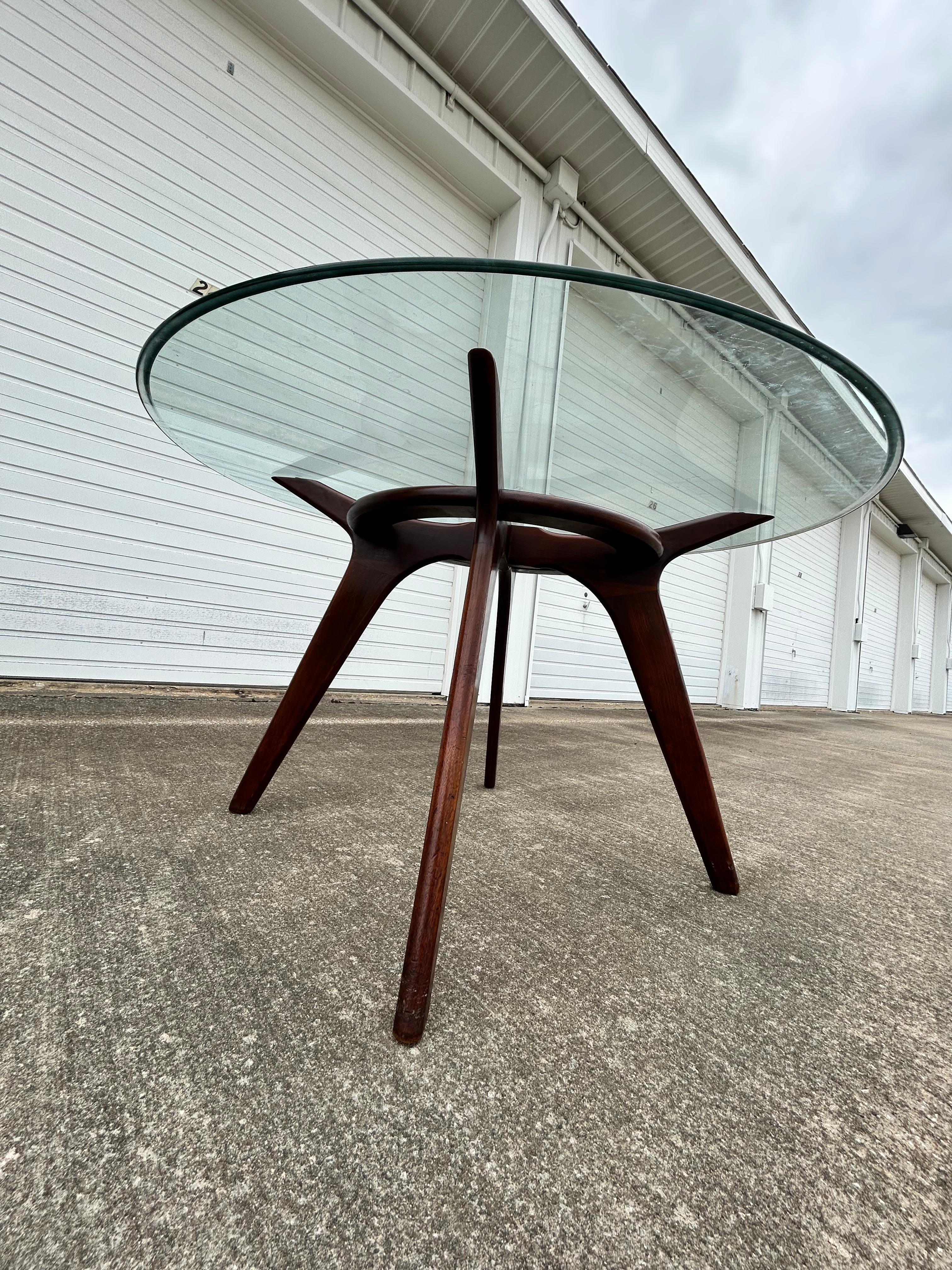 Walnut Adrian Pearsall Compass Dining Table for Craft Associates For Sale