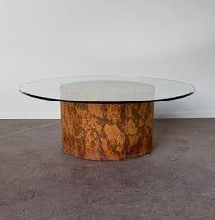 Adrian Pearsall Cork Coffee Table with Original Glass Top