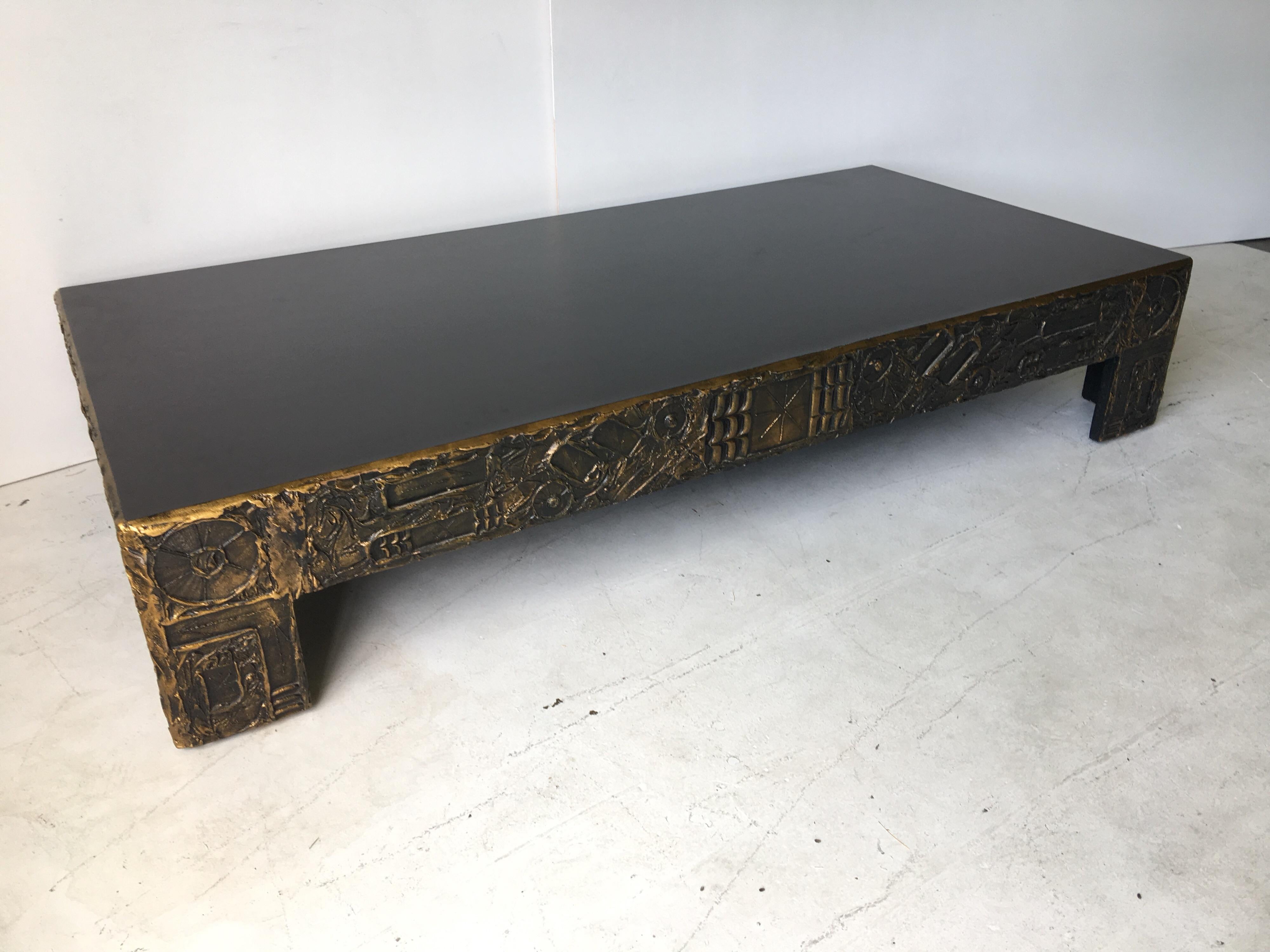 Hand-Crafted Adrian Pearsall Craft Associates Brutalist Sculpted Resin Large Coffee Table