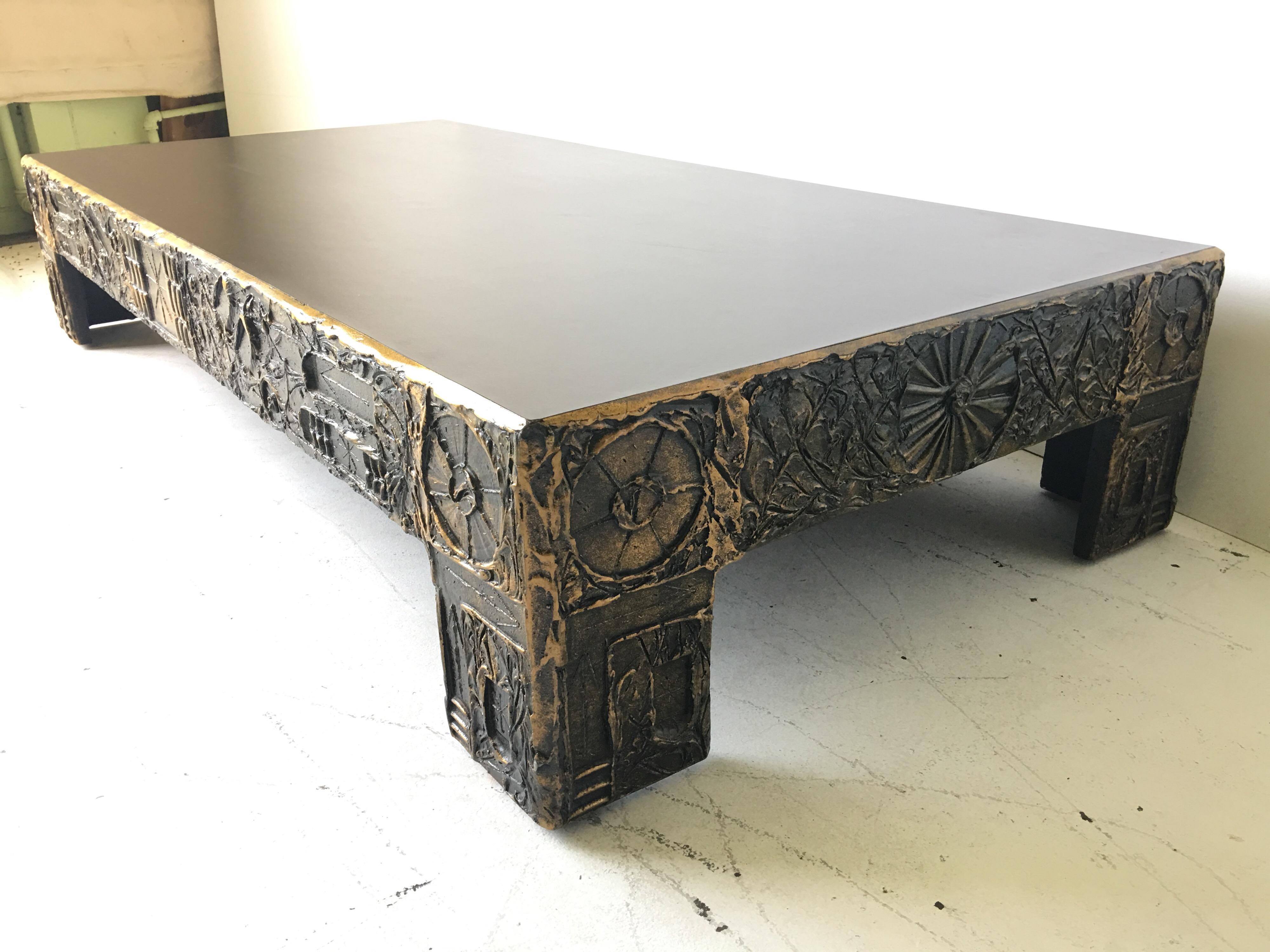 Adrian Pearsall Craft Associates Brutalist Sculpted Resin Large Coffee Table 2
