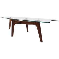 Adrian Pearsall Craft Associates Coffee Table with Stingray Glass Top 