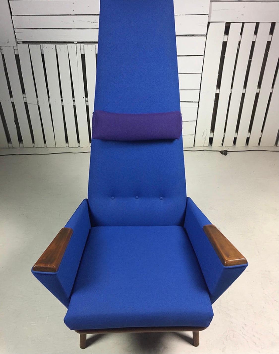 Adrian Pearsall Craft Associates Ikonischer, schlanker Jim-Loungesessel mit hoher Rückenlehne im Angebot 8