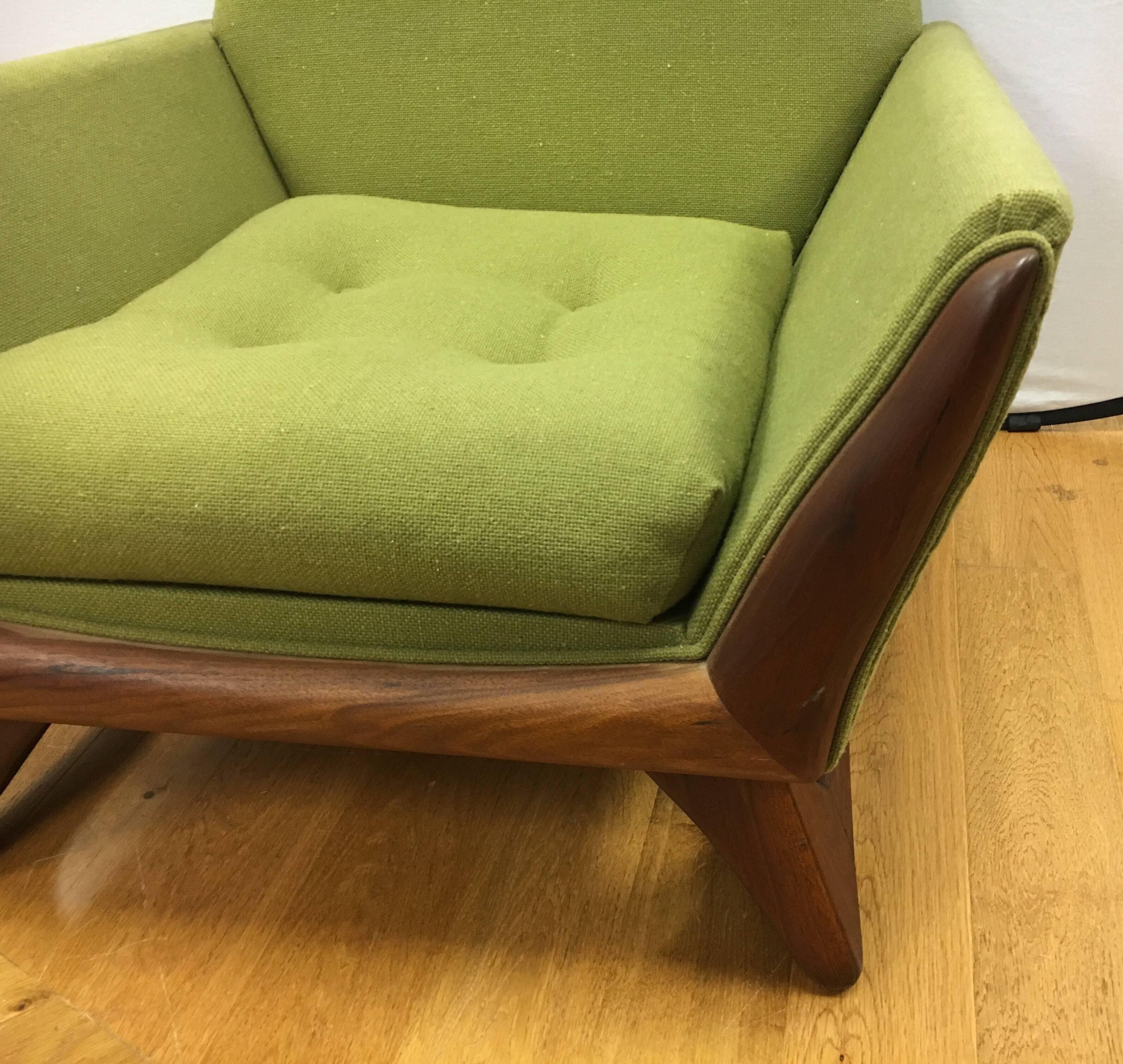 American Adrian Pearsall Craft Associates Lounge Chair All Original and Two Knoll Pillows