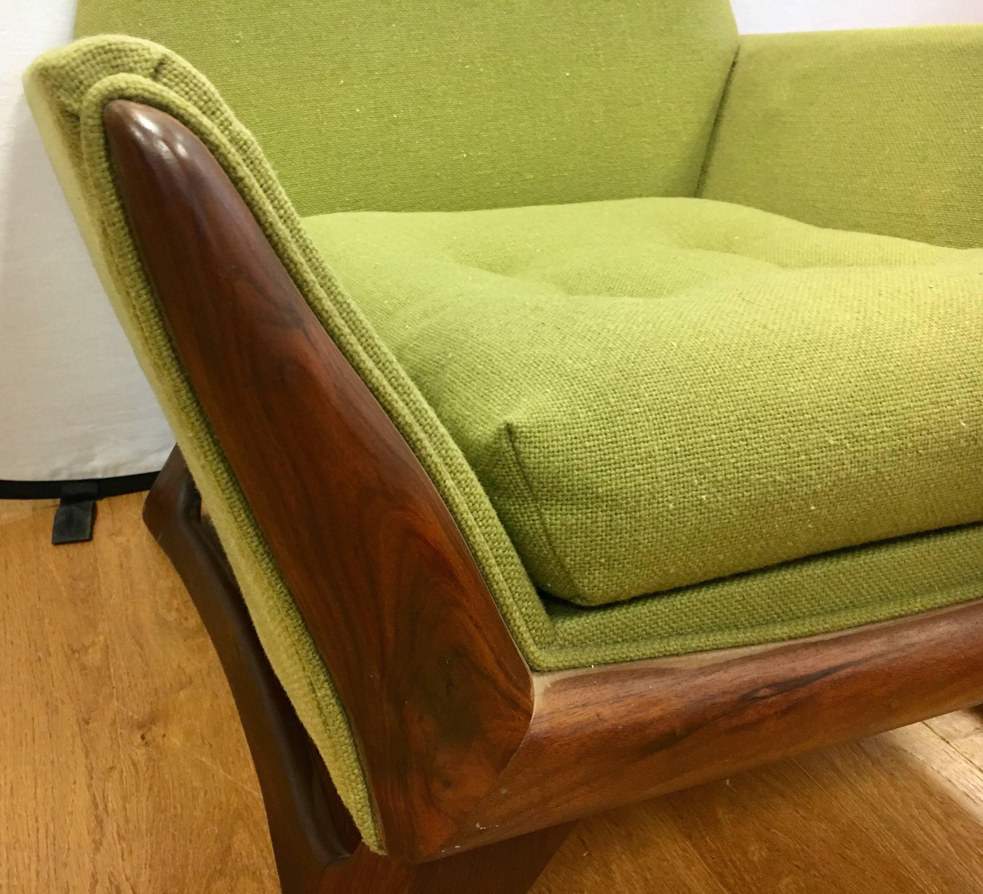 Adrian Pearsall Craft Associates Lounge Chair All Original and Two Knoll Pillows In Excellent Condition In West Hartford, CT