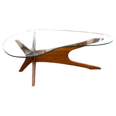 Adrian Pearsall Craft Associates Mid Century Modern Walnut Jacks Coffee Table