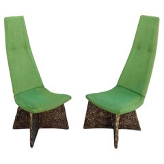 Adrian Pearsall Craft Associates Pair Brutalist Side Chairs