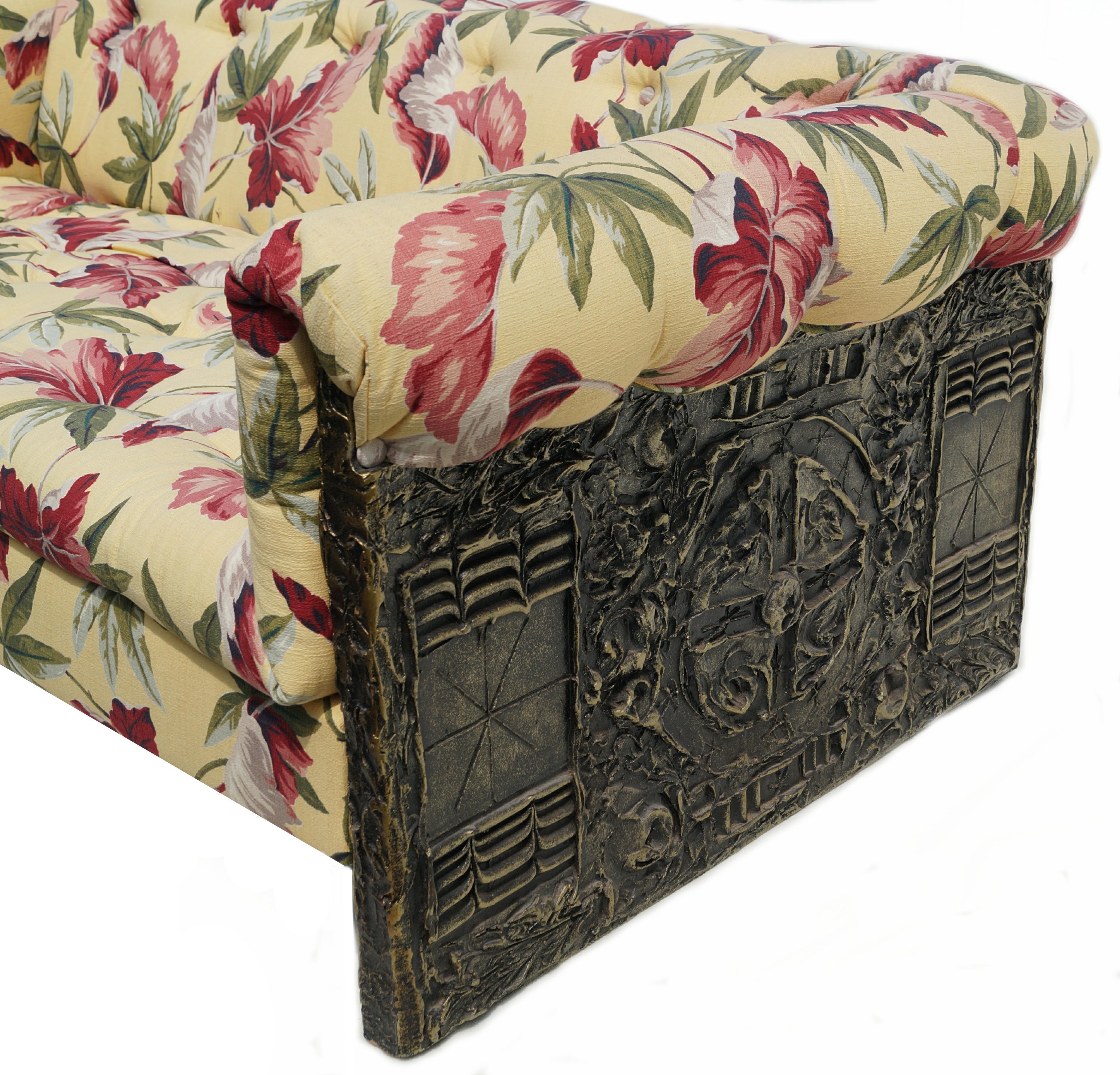 Adrian Pearsall Craft Associates Sculptured Brutalist Sofa Large Loveseat Settee Bon état - En vente à Wayne, NJ