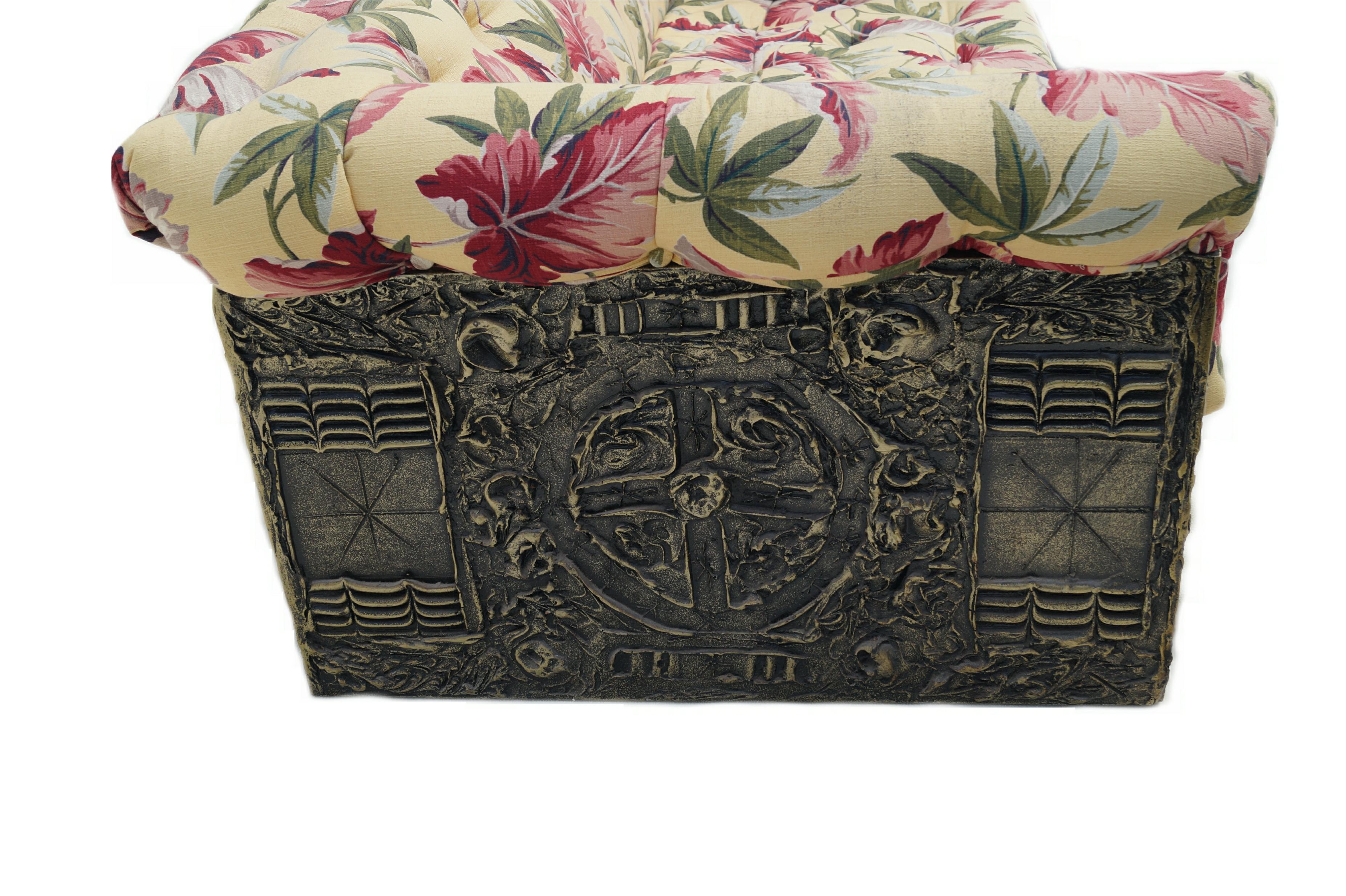 Tissu Adrian Pearsall Craft Associates Sculptured Brutalist Sofa Large Loveseat Settee en vente