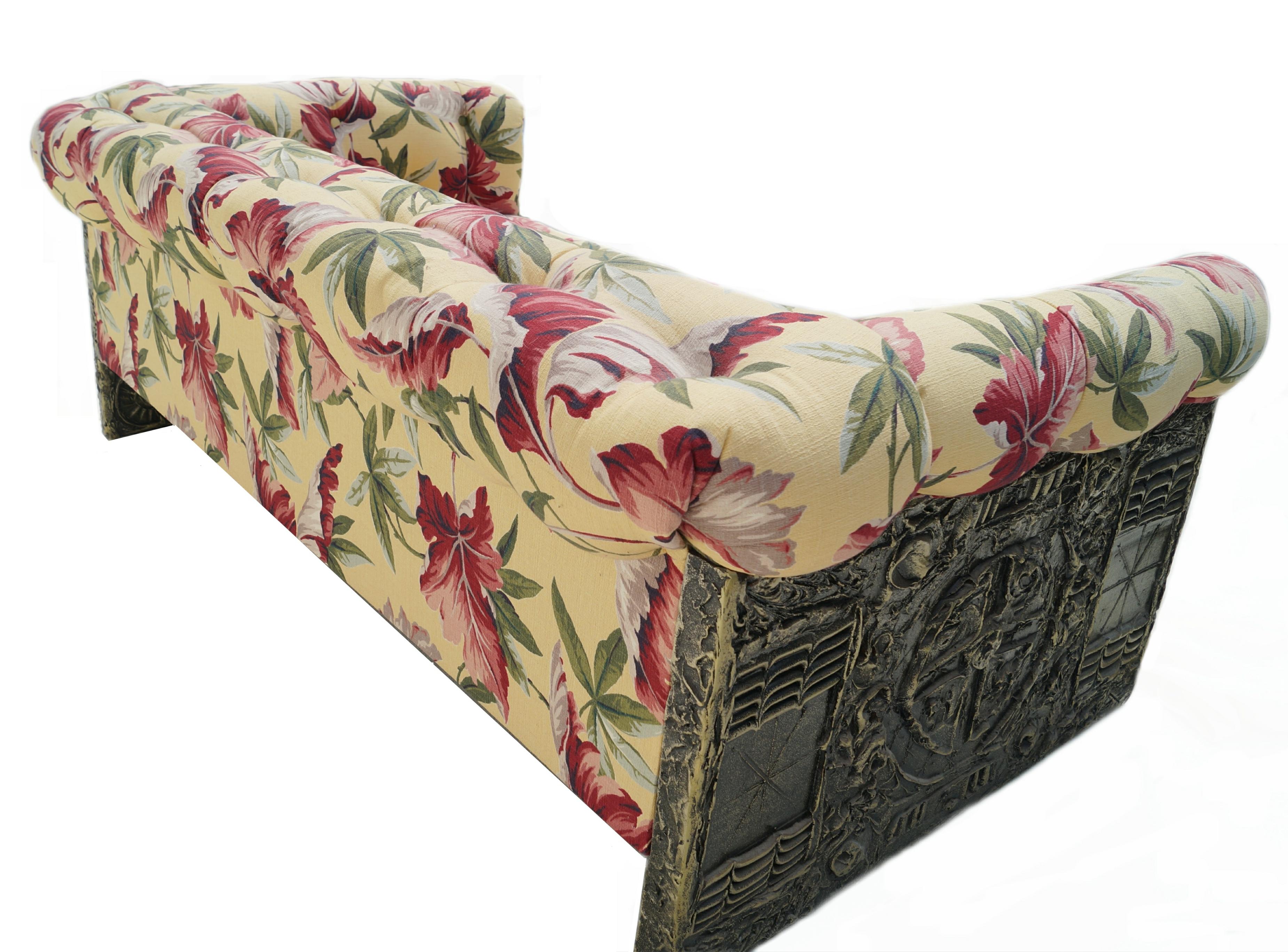 Adrian Pearsall Craft Associates Sculptured Brutalist Sofa Large Loveseat Settee en vente 2