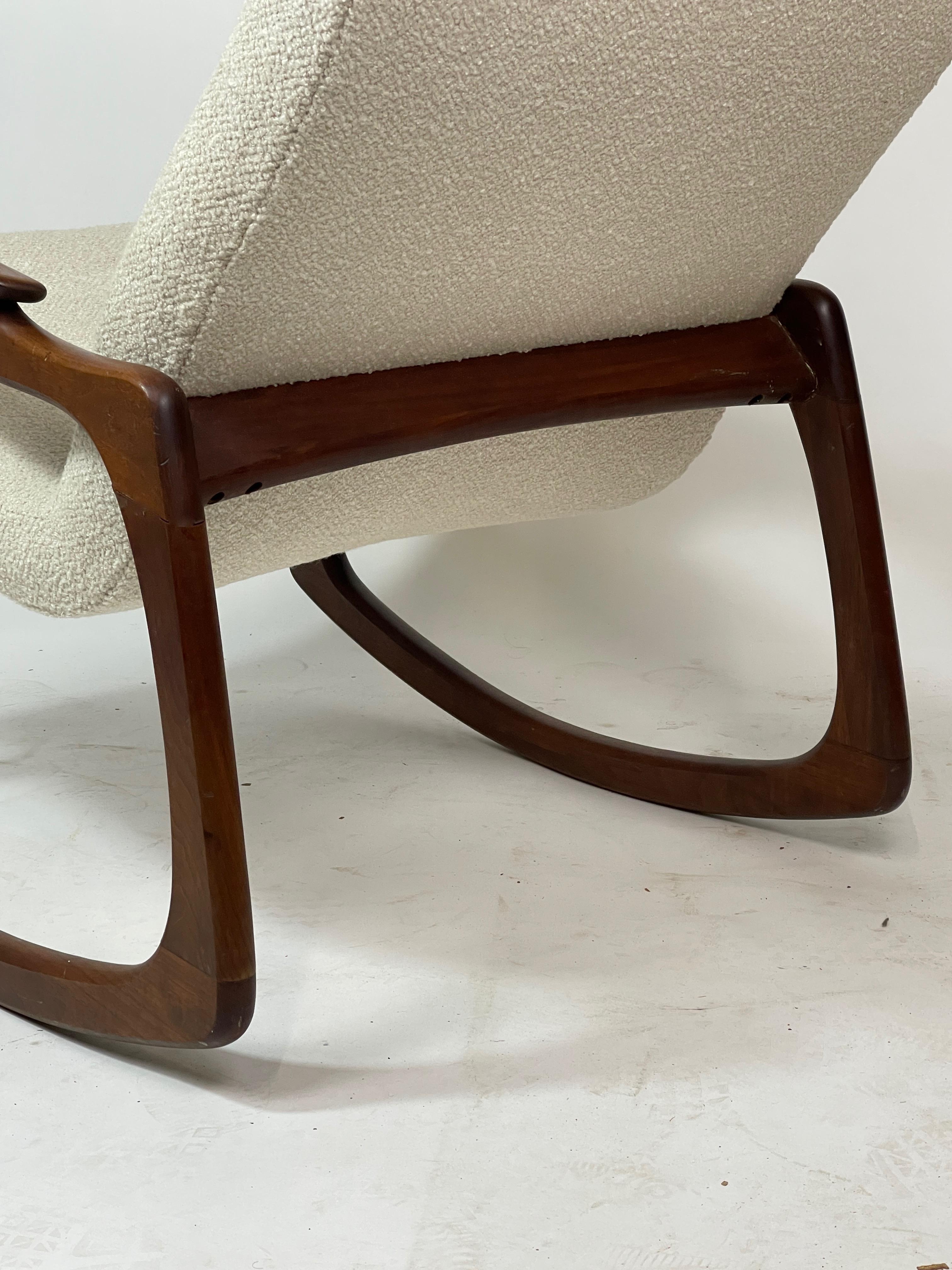 Adrian Pearsall Craft Associates Sculptural Rocking Chair Rocker New Upholstery 2