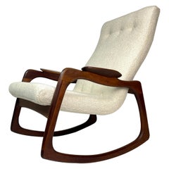 Vintage Adrian Pearsall Craft Associates Sculptural Rocking Chair Rocker New Upholstery