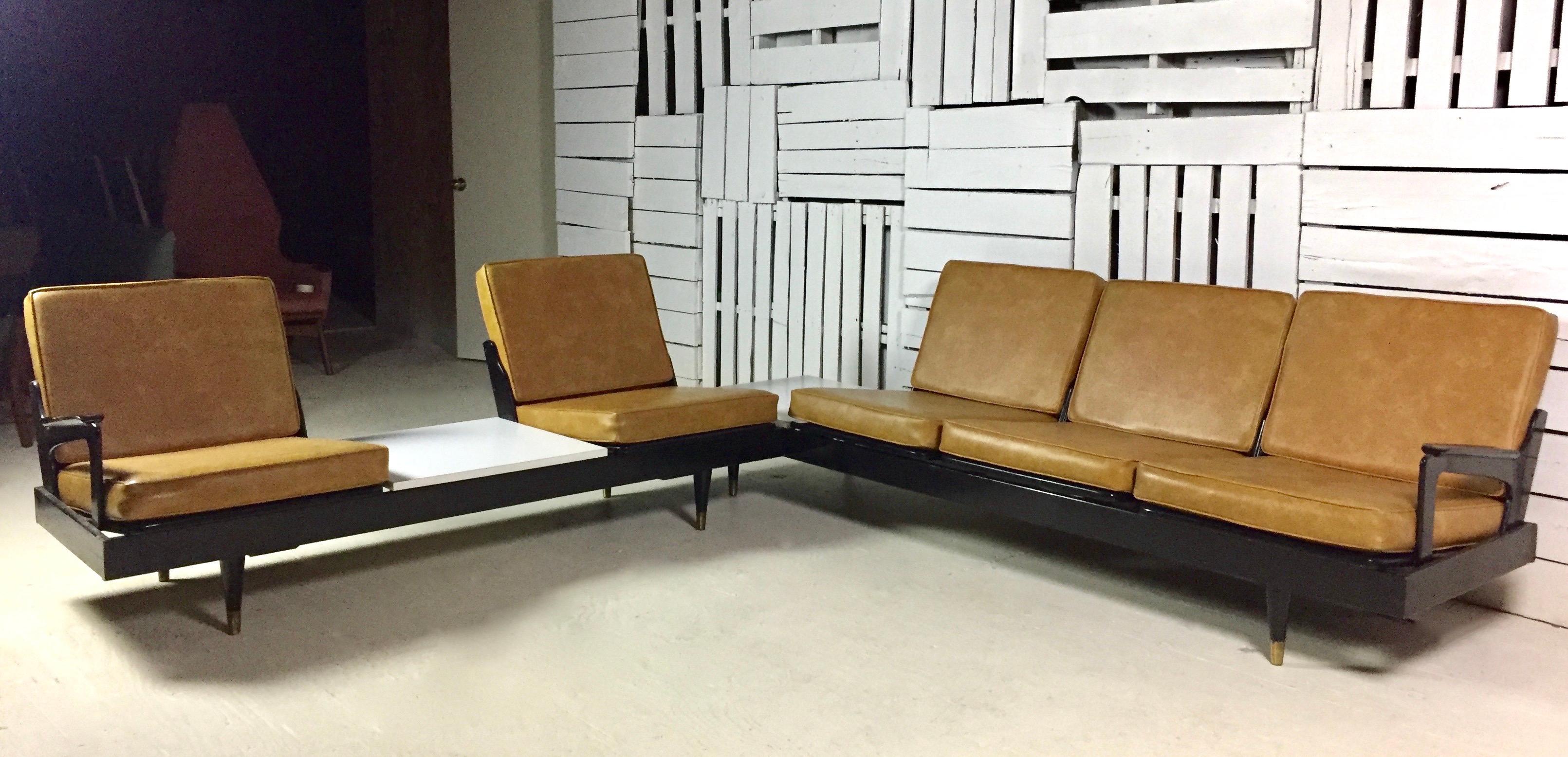 Mid-Century Modern Adrian Pearsall Craft Associates Signed L Shaped Midcentury Sectional Sofa