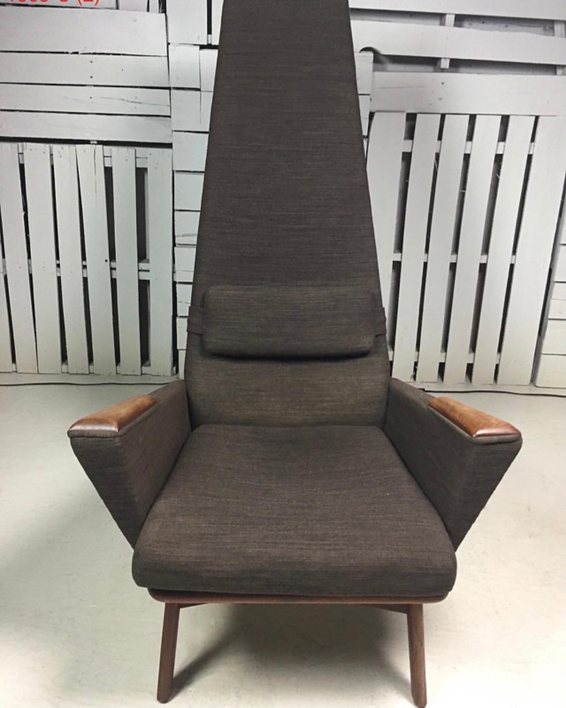 Elegant, rare, coveted Pearsall Slim Jim chair. It's height, at 55