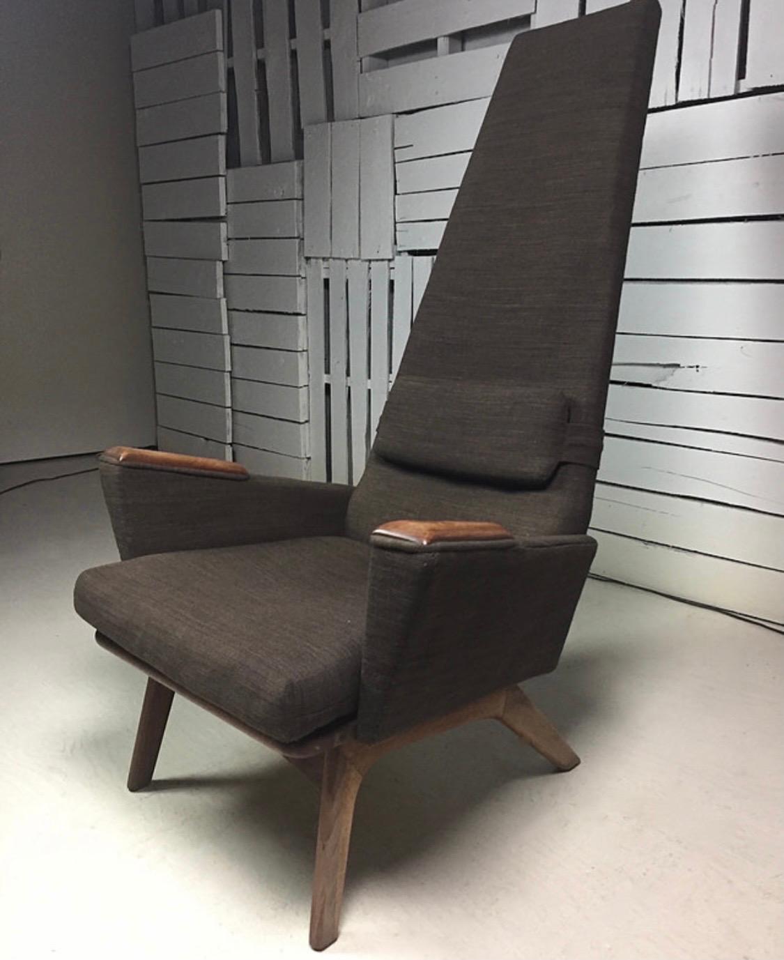Adrian Pearsall Craft Associates Slim Jim Loungesessel mit hoher Rückenlehne (Moderne der Mitte des Jahrhunderts) im Angebot