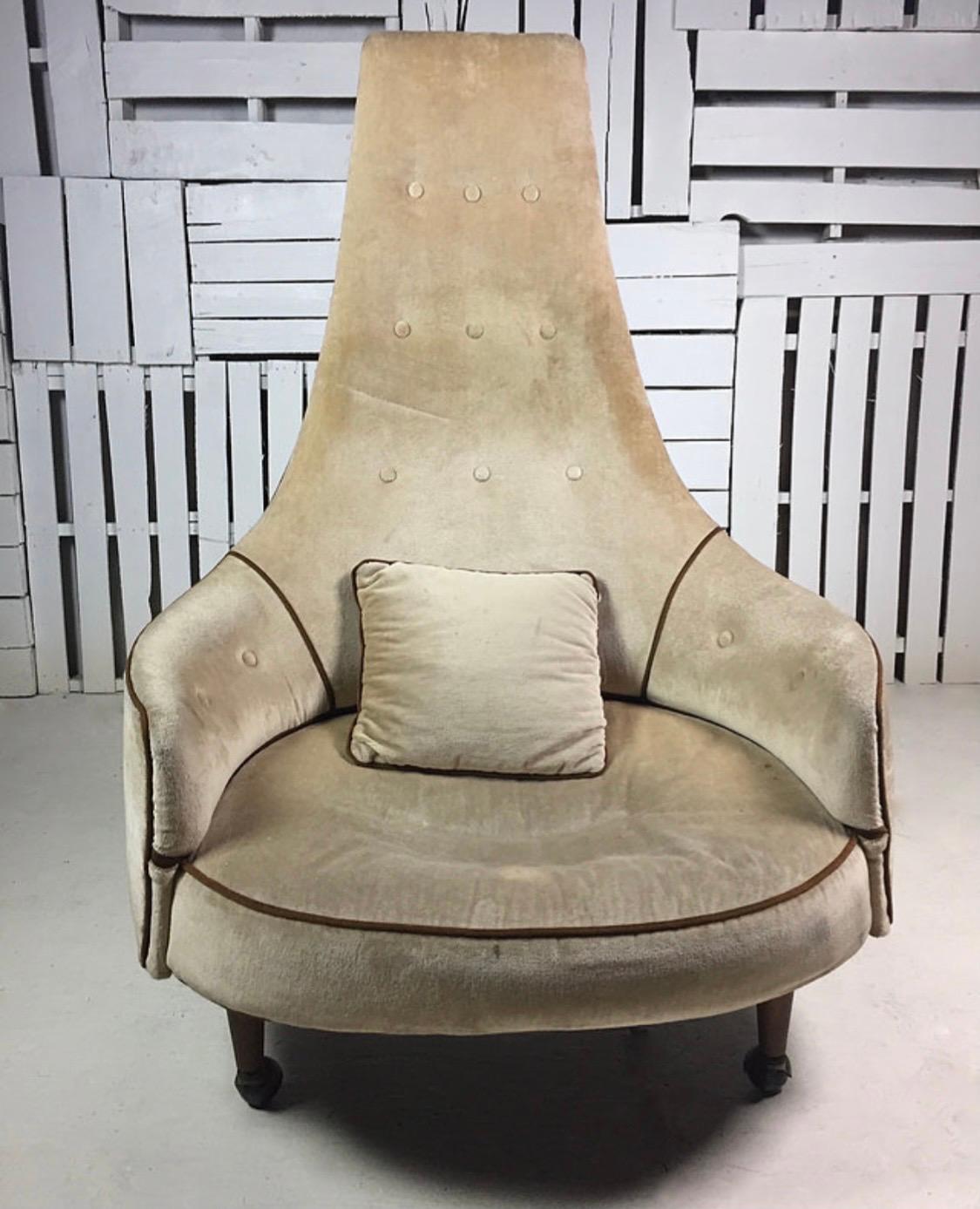 Mid-20th Century Adrian Pearsall Craft Associates Extra Large High-back Chair Model 2139-C For Sale