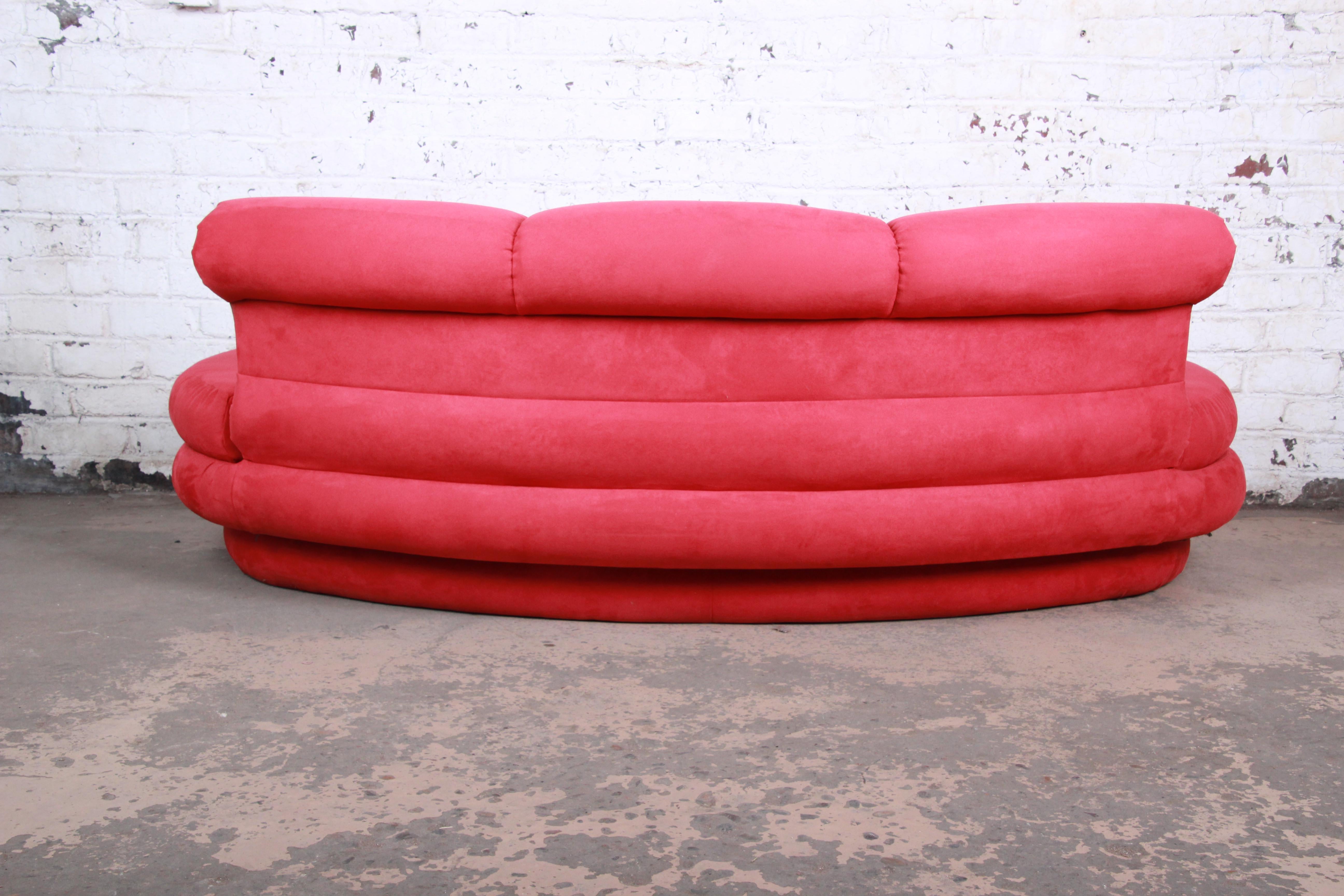 Late 20th Century Adrian Pearsall Curved Kidney Shape Sofa for Comfort Designs
