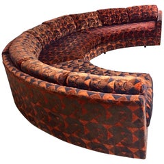 Adrian Pearsall Deep Orange and Black Geometric Sectional Sofa Craft Associates