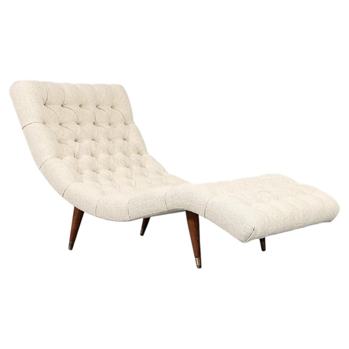 Adrian Pearsall Diamond Button-Tufted Chaise Lounge for Craft Associates For Sale