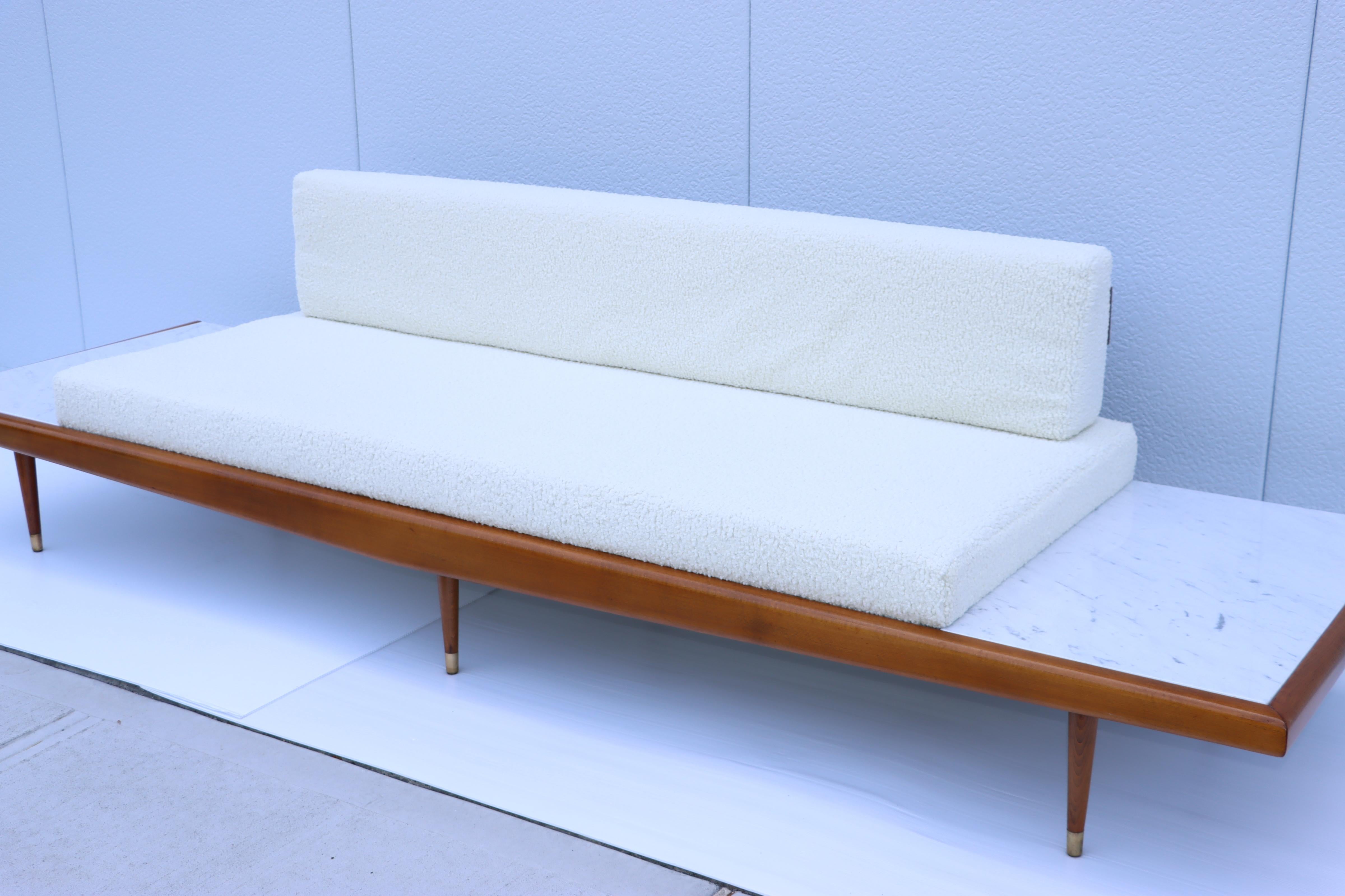 Adrian Pearsall Floating Sofa with Marble End Tables 8