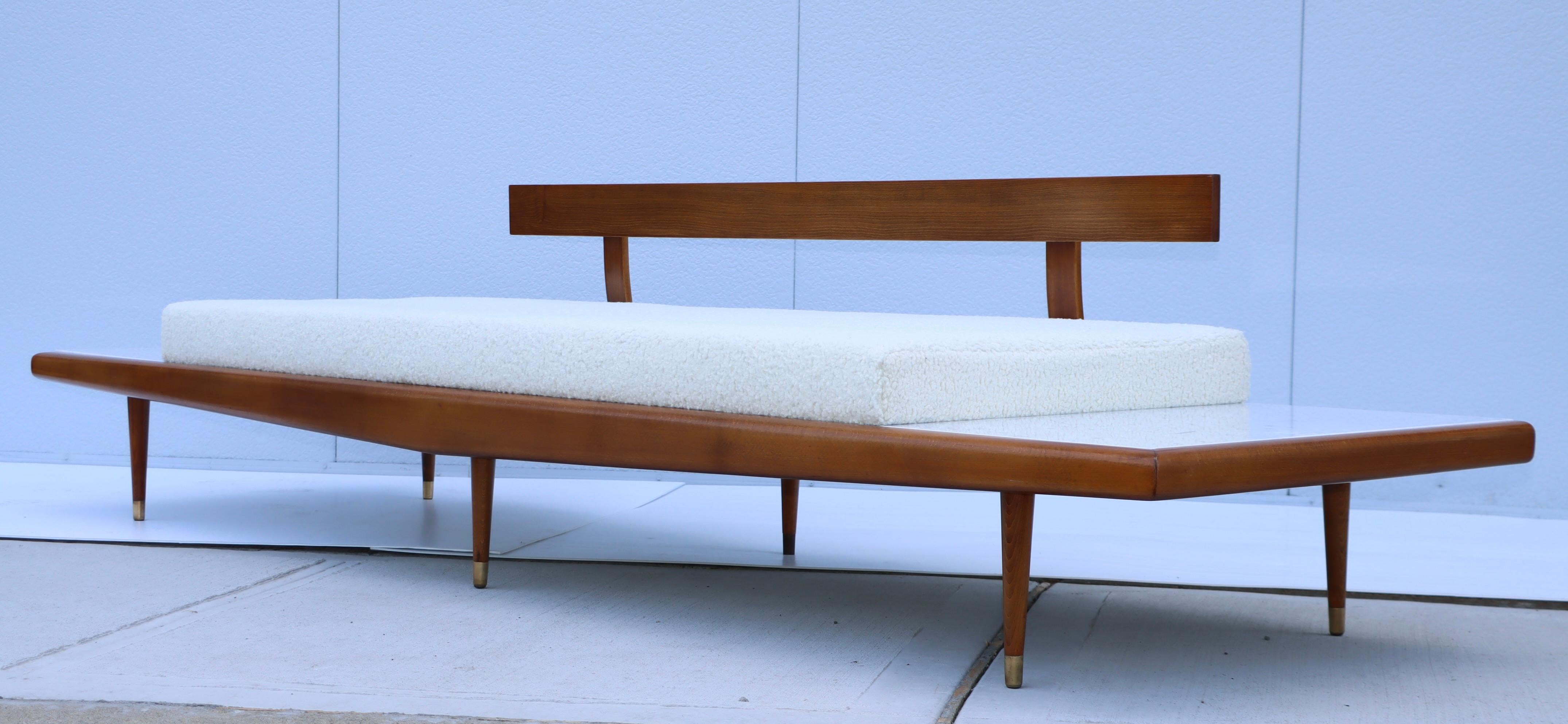 Adrian Pearsall Floating Sofa with Marble End Tables In Good Condition In New York, NY