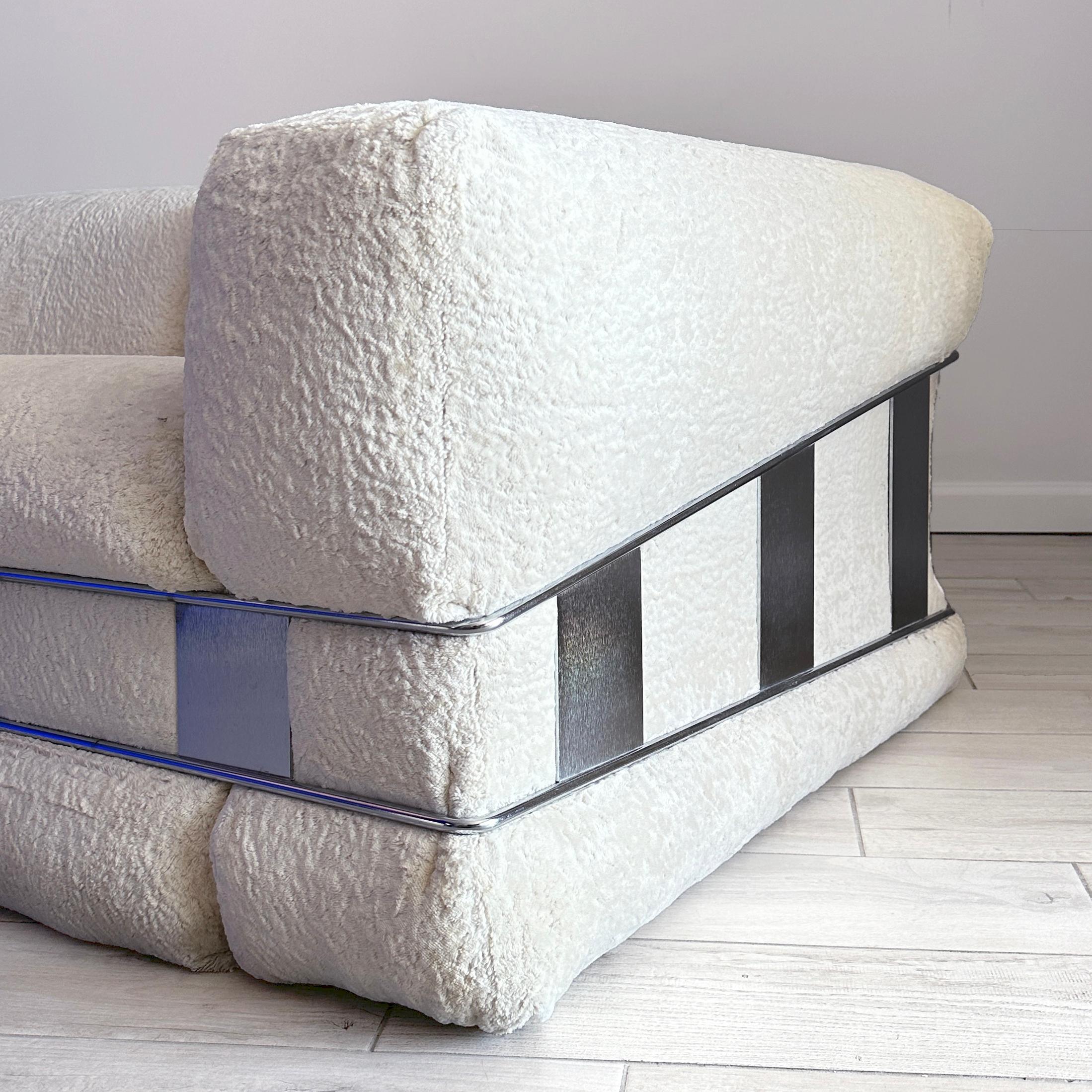 Adrian Pearsall For Craft Assoc. Chrome Caged Sofa For Sale 6