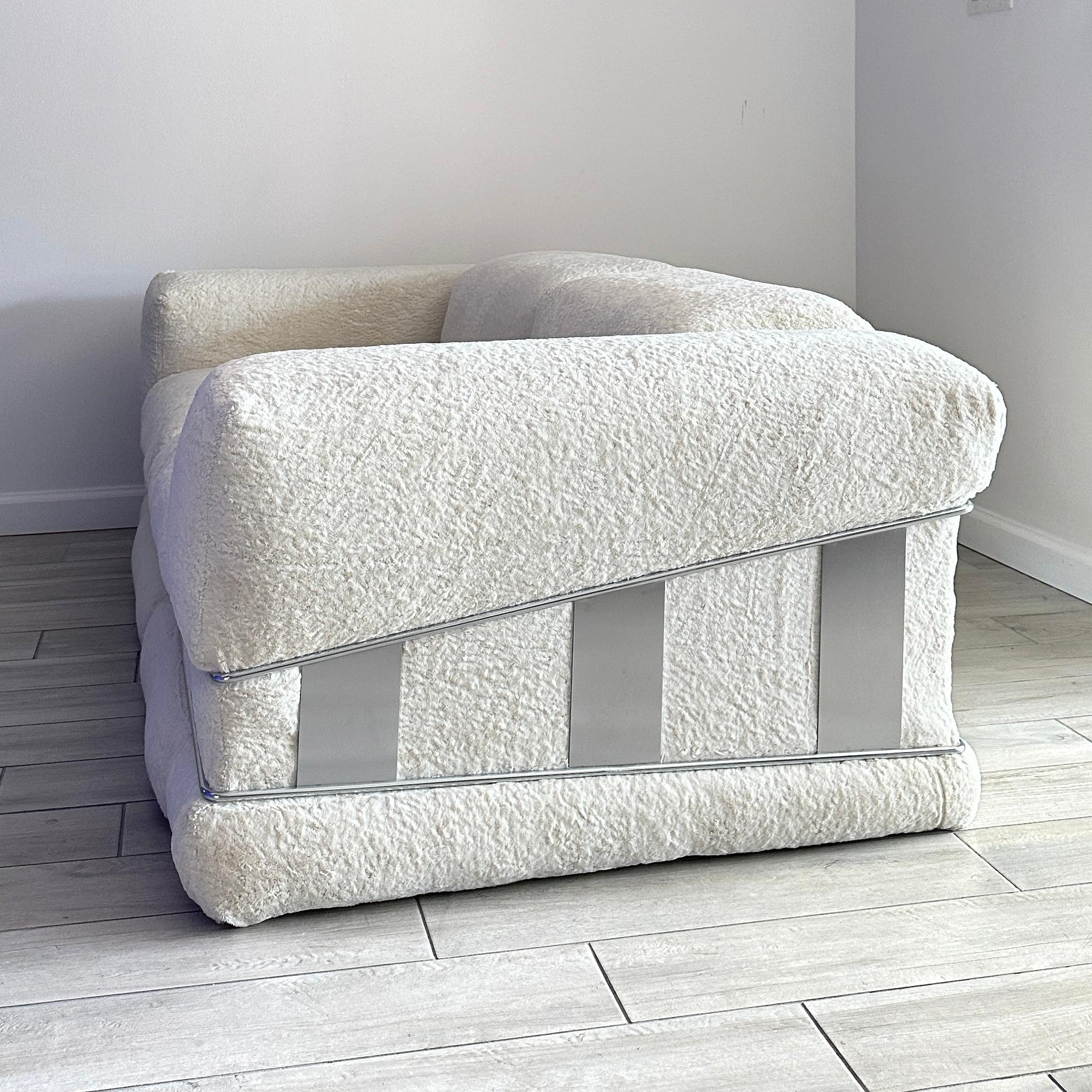 American Adrian Pearsall For Craft Assoc. Chrome Caged Sofa For Sale