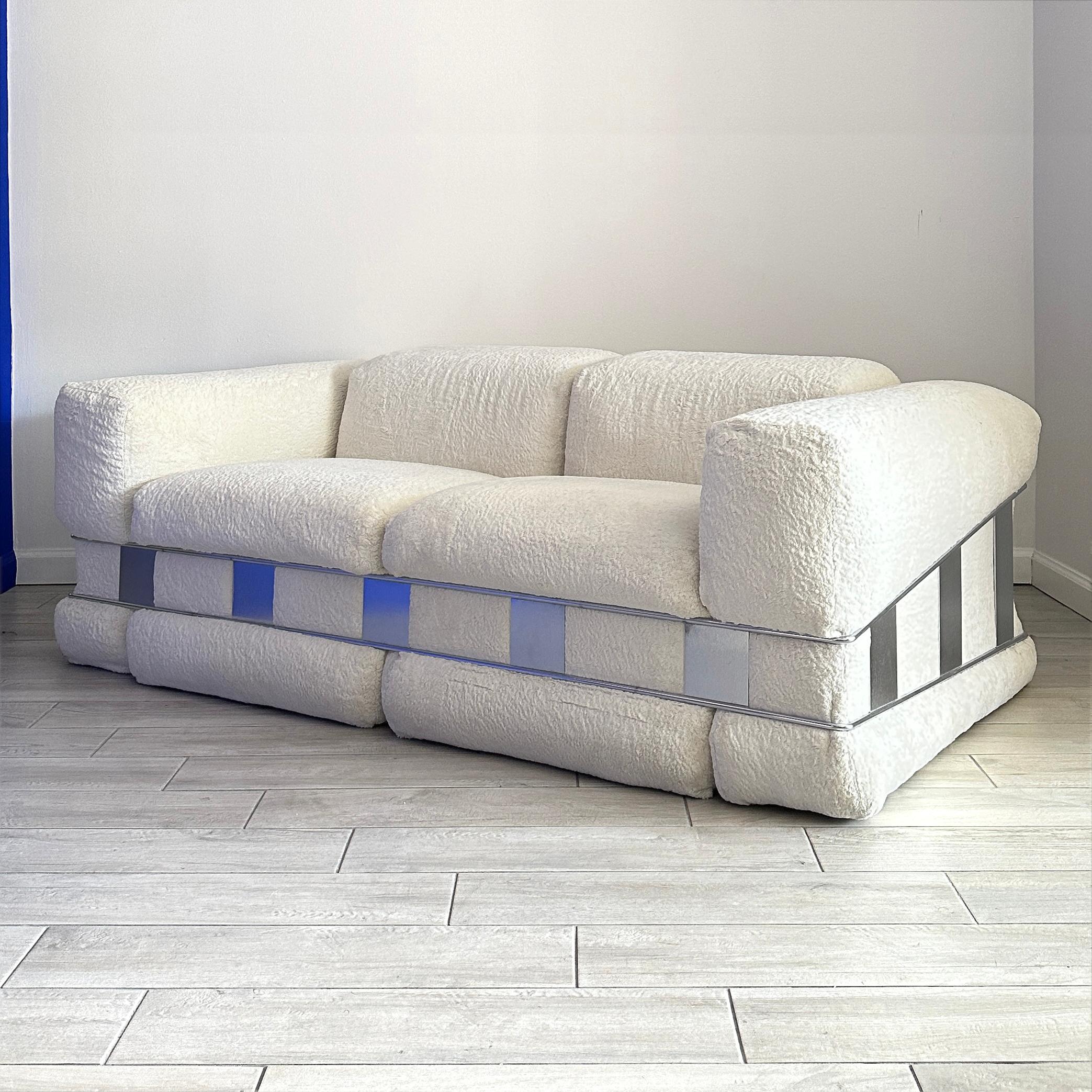 Adrian Pearsall For Craft Assoc. Chrome Caged Sofa For Sale 2