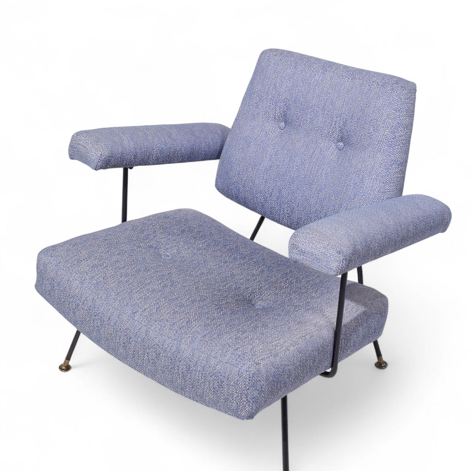 Adrian Pearsall per Craft Associates 104C Sedie da salotto in ferro del Medioevo - Coppia in vendita 4
