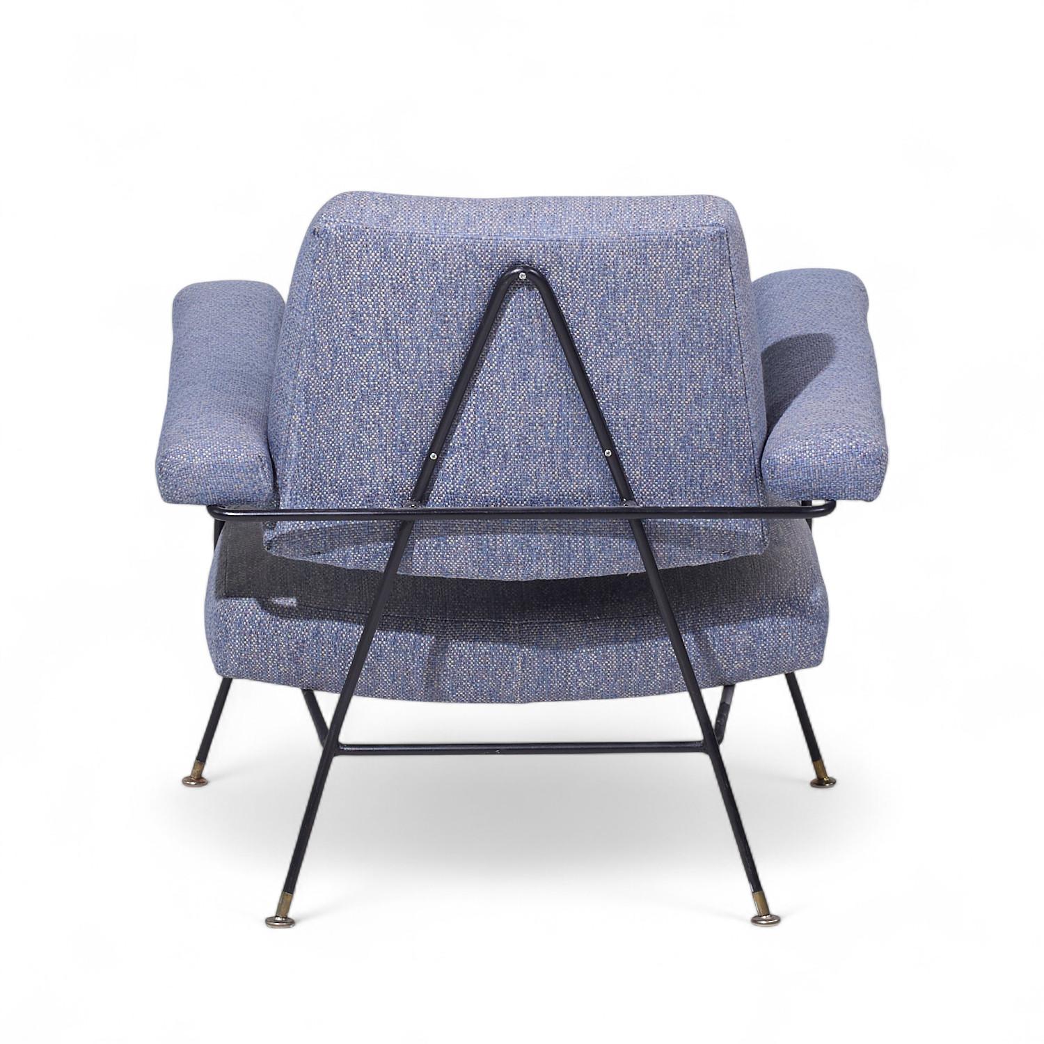 Adrian Pearsall per Craft Associates 104C Sedie da salotto in ferro del Medioevo - Coppia in vendita 1