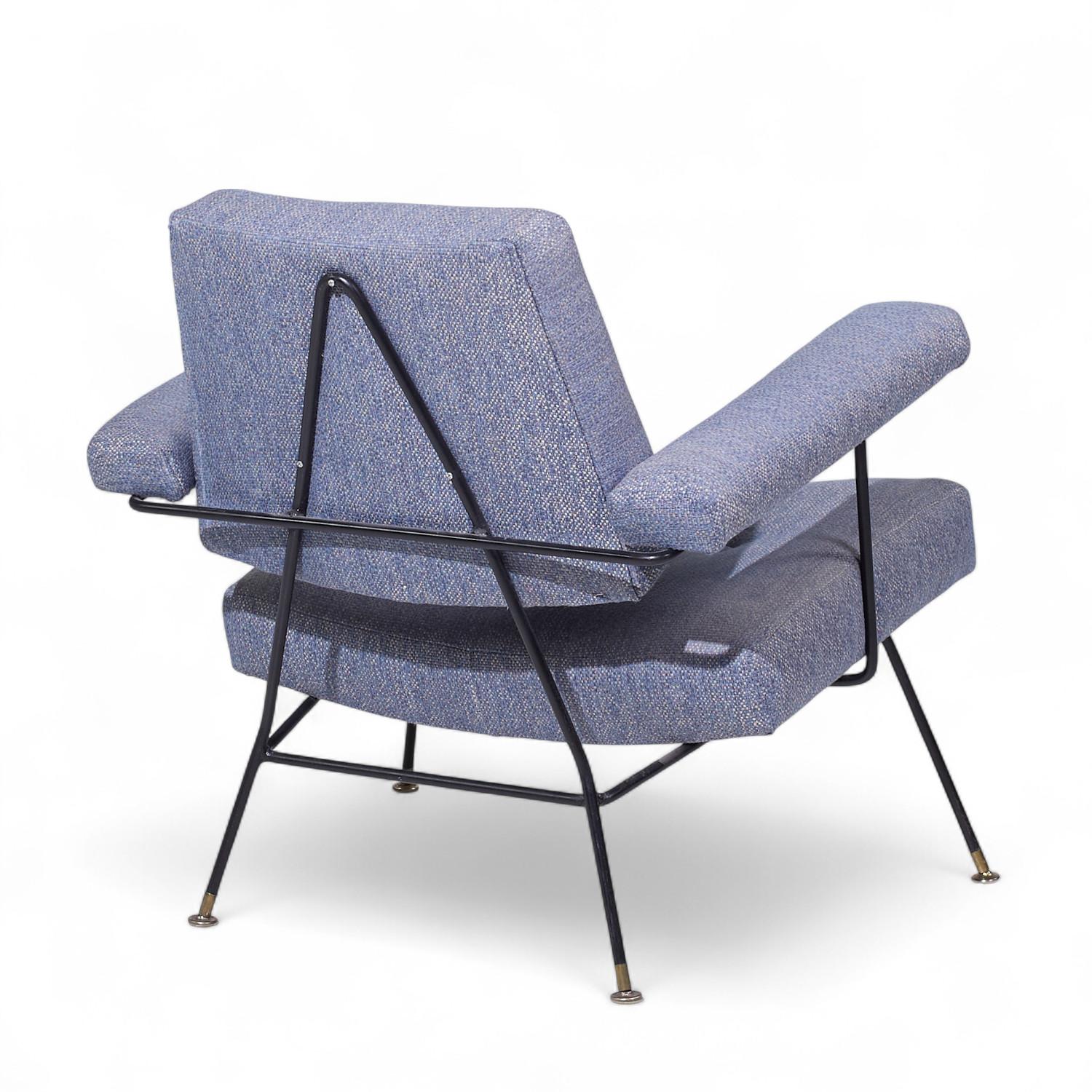Adrian Pearsall per Craft Associates 104C Sedie da salotto in ferro del Medioevo - Coppia in vendita 2