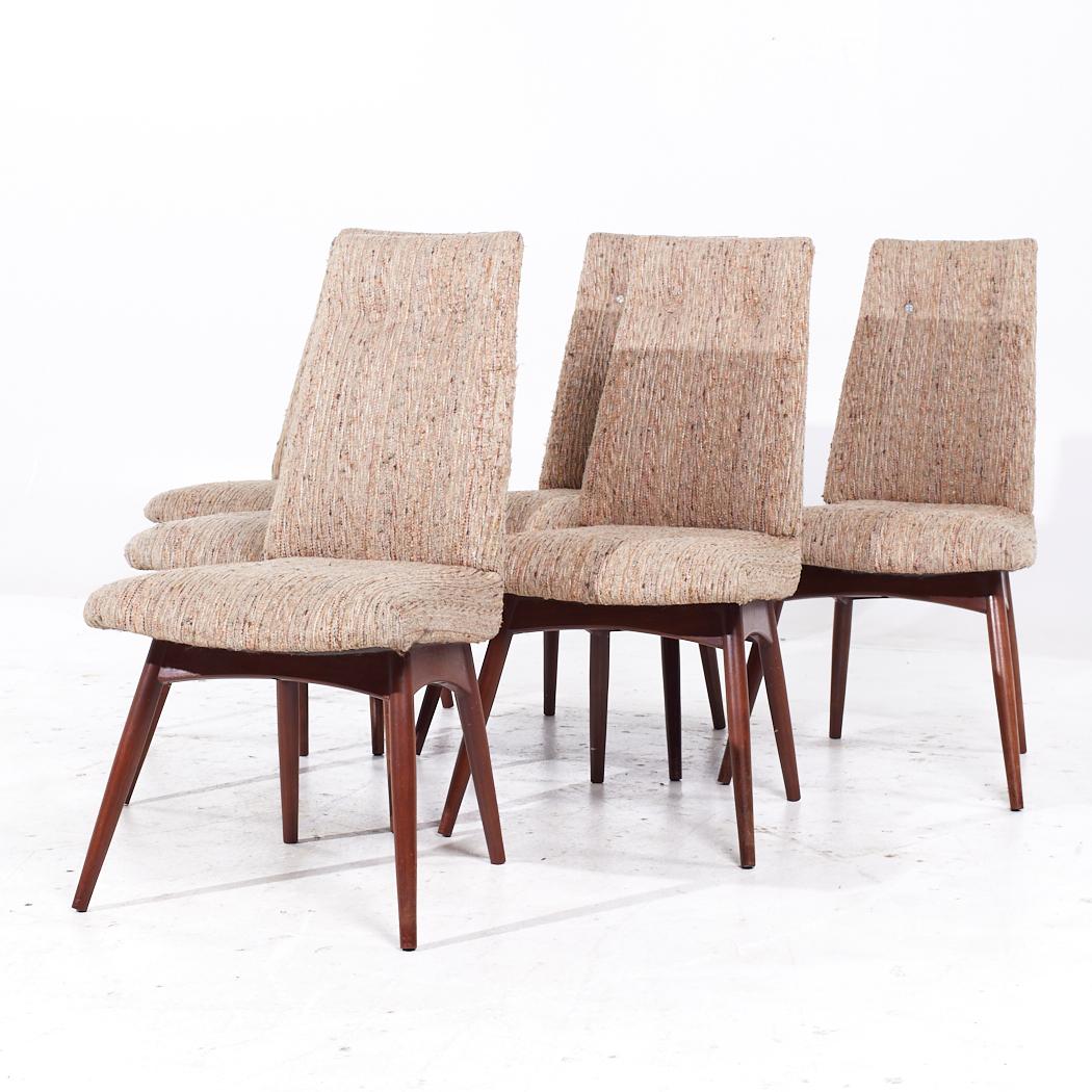 Mid-Century moderno Adrian Pearsall per Craft Associates 1613-C Sedie da pranzo MCM in noce - Set di 6 in vendita