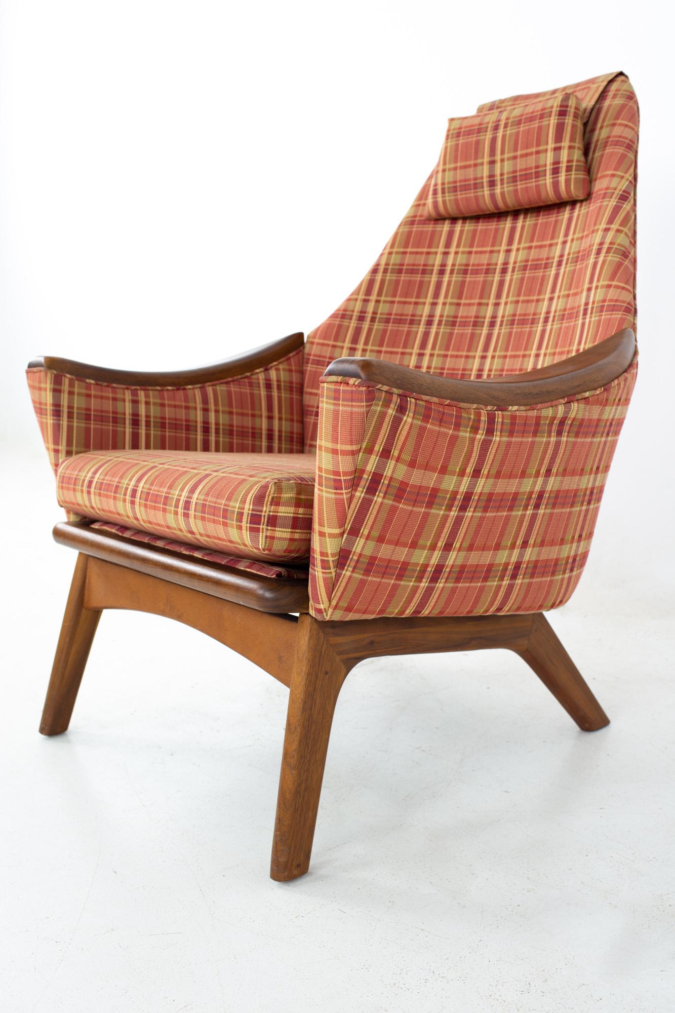 American Adrian Pearsall for Craft Associates 1808-C MCM Highback Walnut Lounge Chair