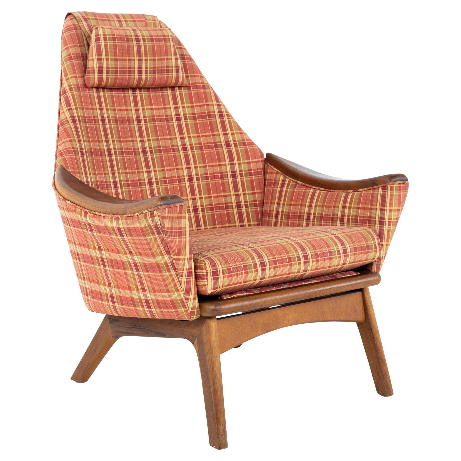Adrian Pearsall for Craft Associates 1808-C MCM Highback Walnut Lounge Chair